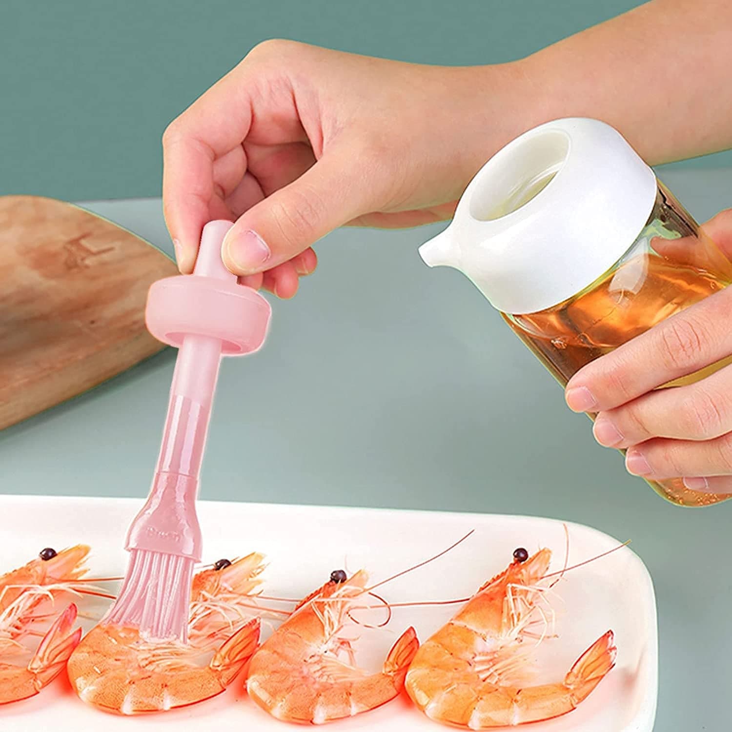 Oil Dispenser with Silicone Oil Brush (1 Pc / With Brush / 250 ML Approx) thumbnail 3