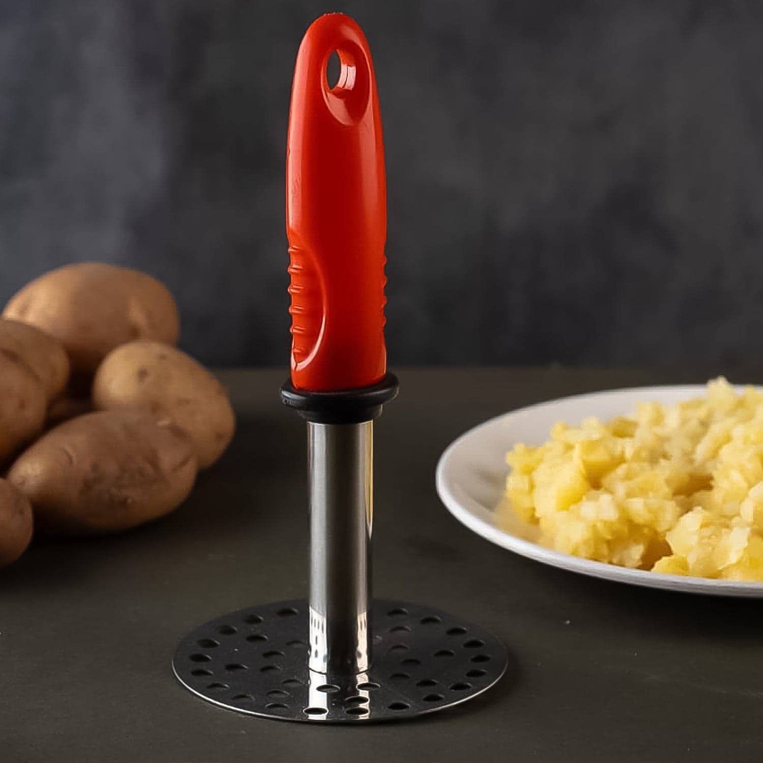 High Grade Stainless Steel Potato Masher Paubhaji / Pav Bhaji Masher with Plastic handle (1 Pc) thumbnail 4