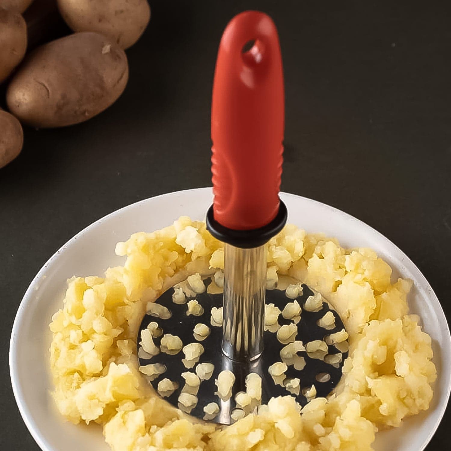 High Grade Stainless Steel Potato Masher Paubhaji / Pav Bhaji Masher with Plastic handle (1 Pc) thumbnail 6