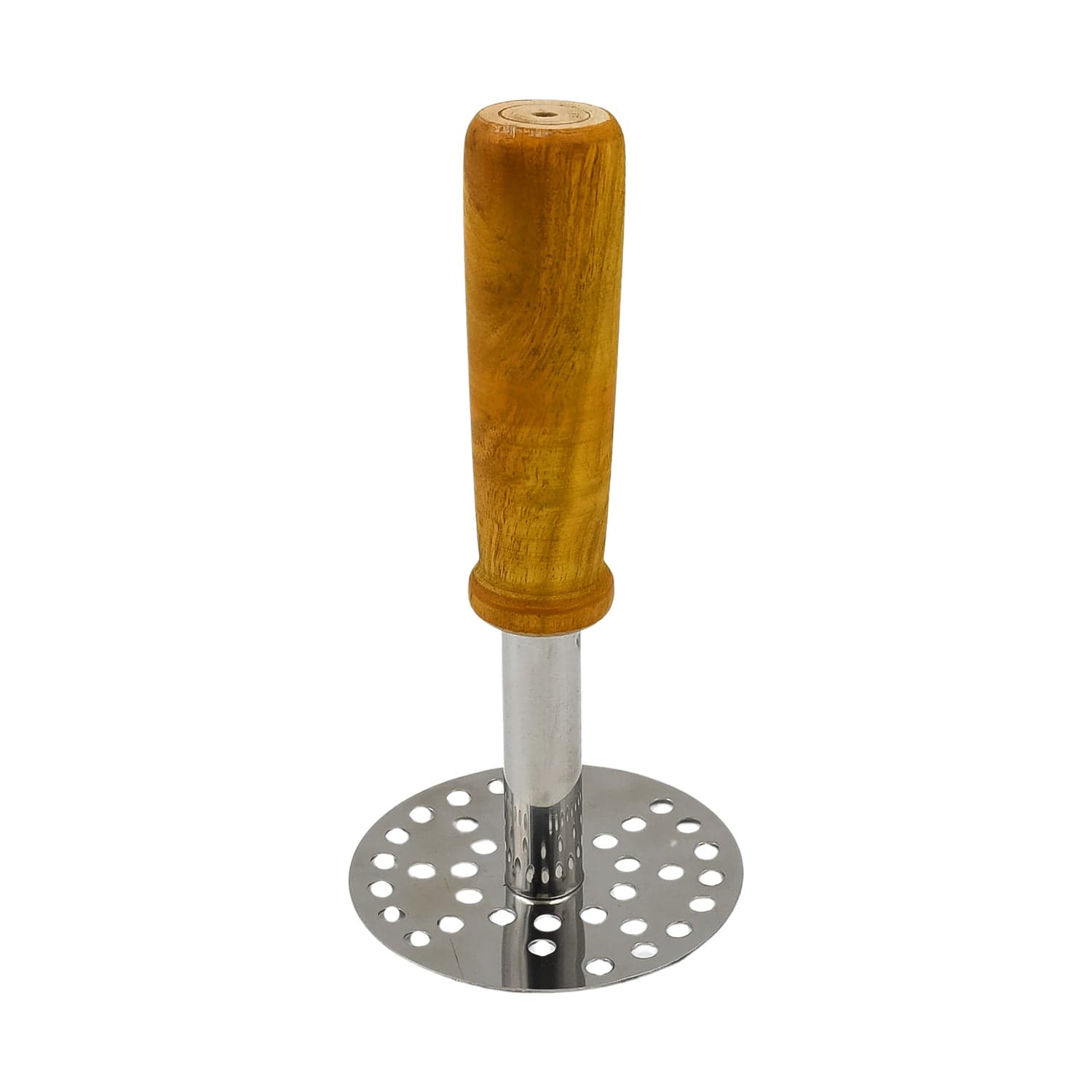 High Grade Stainless Steel Potato Masher Paubhaji / Pav Bhaji Masher with Wooden handle (1 Pc) thumbnail 5
