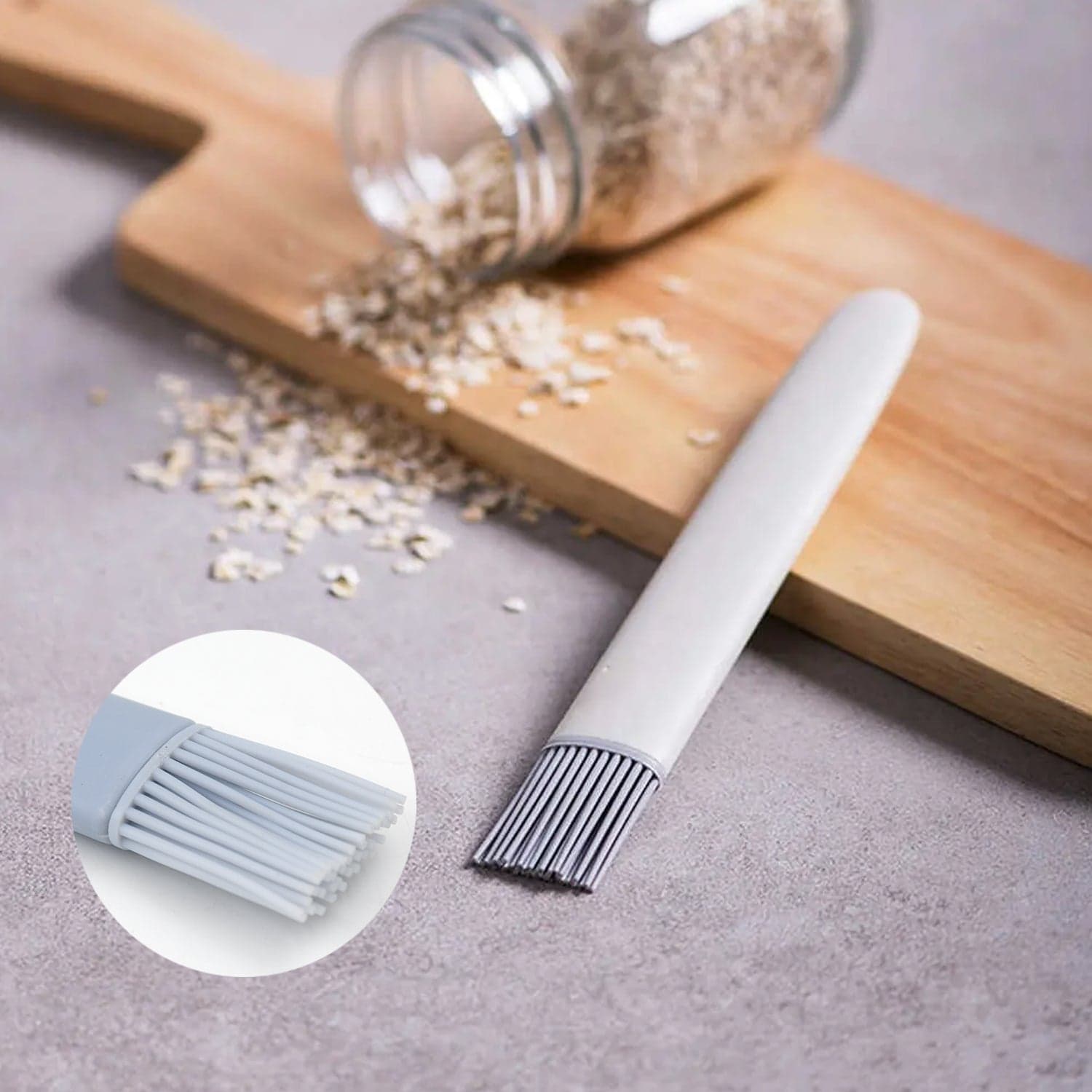 Pastry Brush, Basting Brush BBQ Sauce Marinade Meat Silicone Oil Brush (1 Pc) thumbnail 4