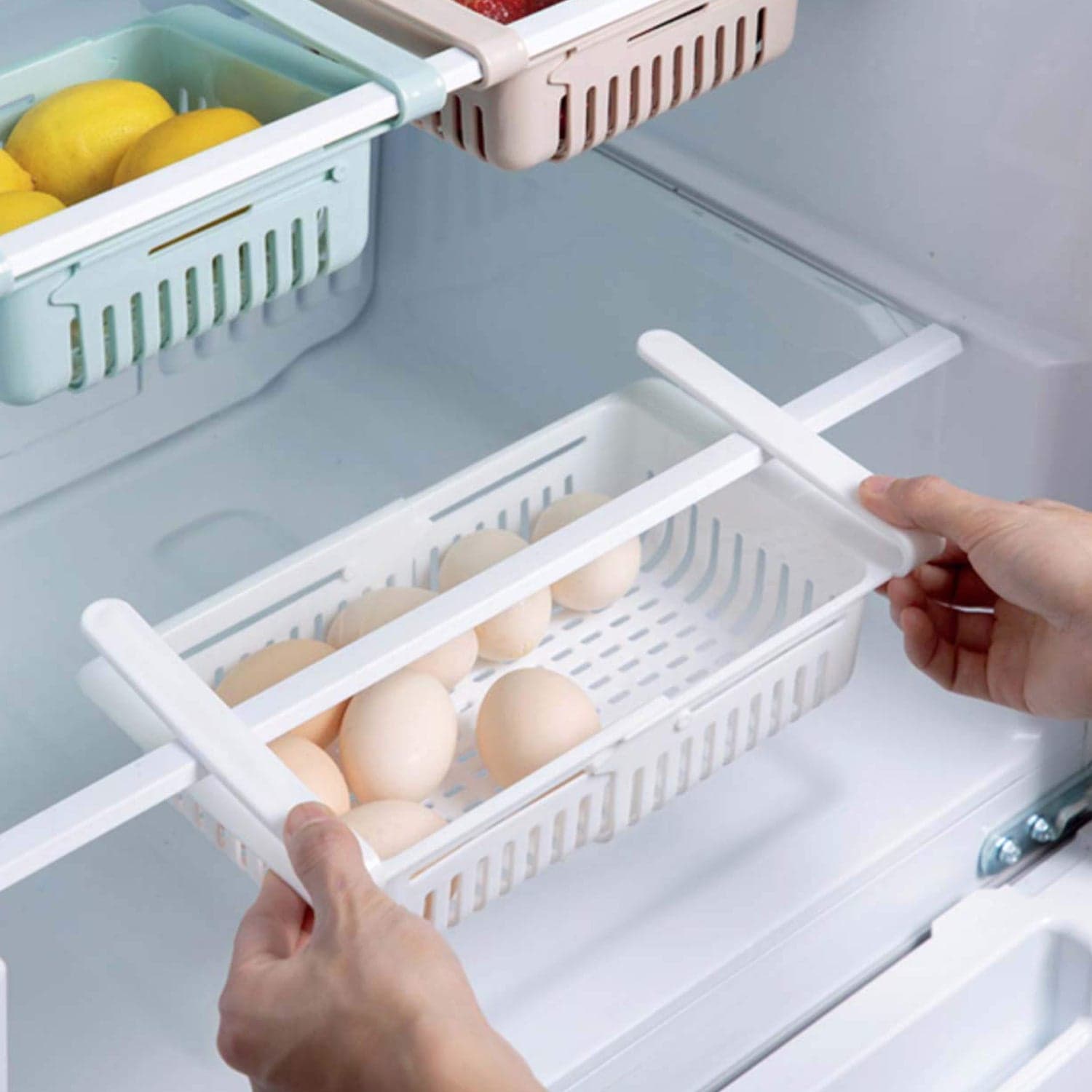 Expandable Adjustable Multipurpose Fridge Storage Basket (1 Pc) thumbnail 1