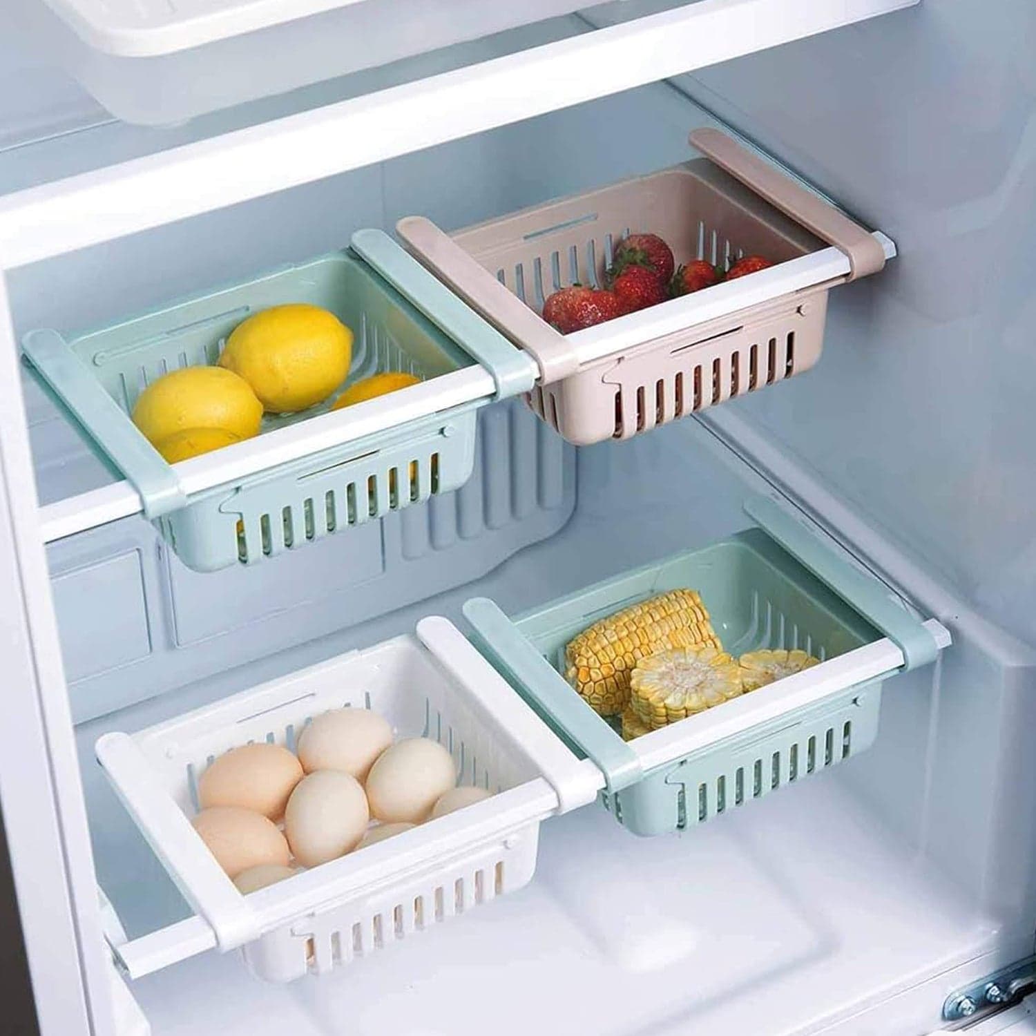 Expandable Adjustable Multipurpose Fridge Storage Basket (1 Pc) thumbnail 6