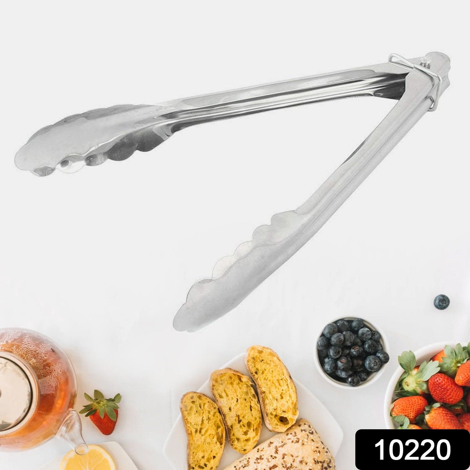 Metal Household Kitchen Salad Dessert Buffet Food Tong Clamp Clip (1 Pc / 17 Cm) thumbnail 2
