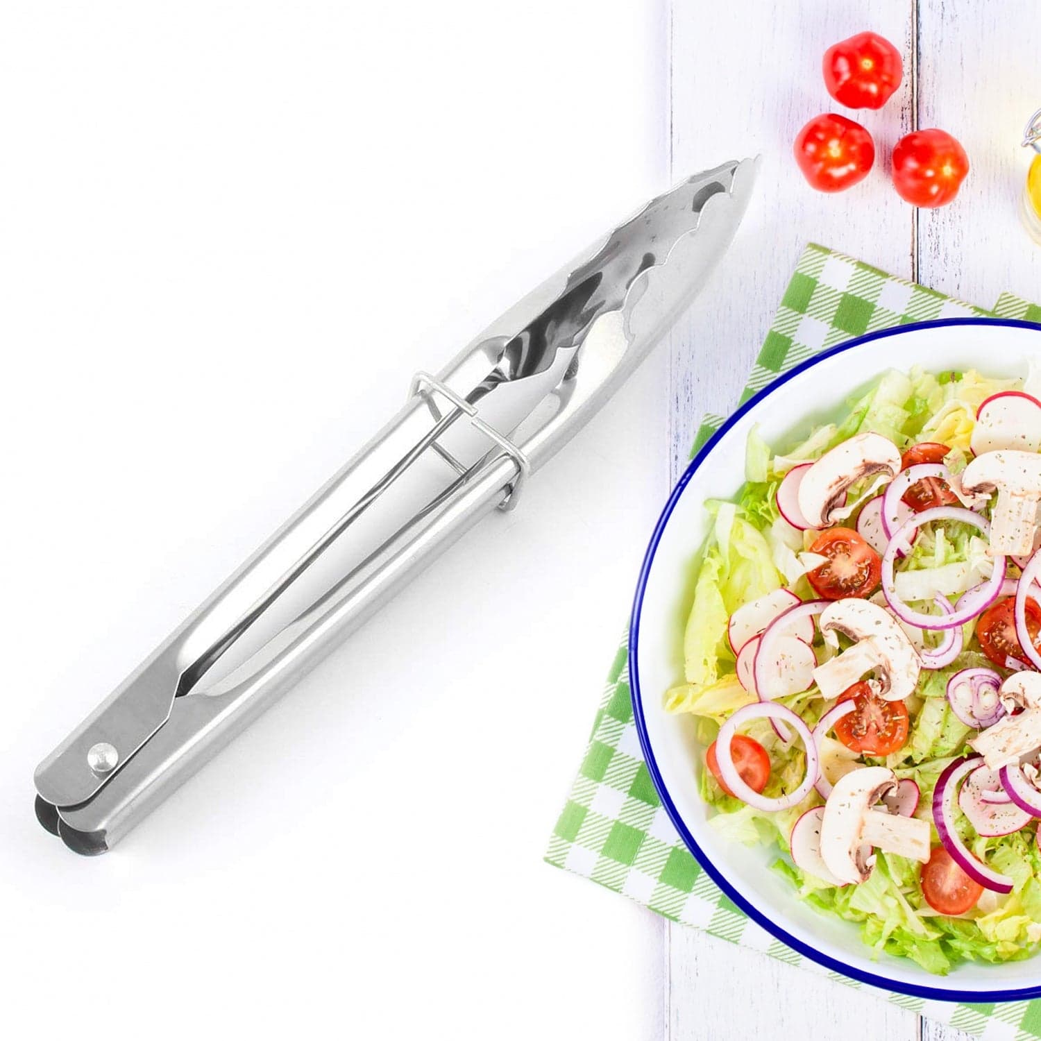 Metal Household Kitchen Salad Dessert Buffet Food Tong Clamp Clip (1 Pc / 17 Cm) thumbnail 4