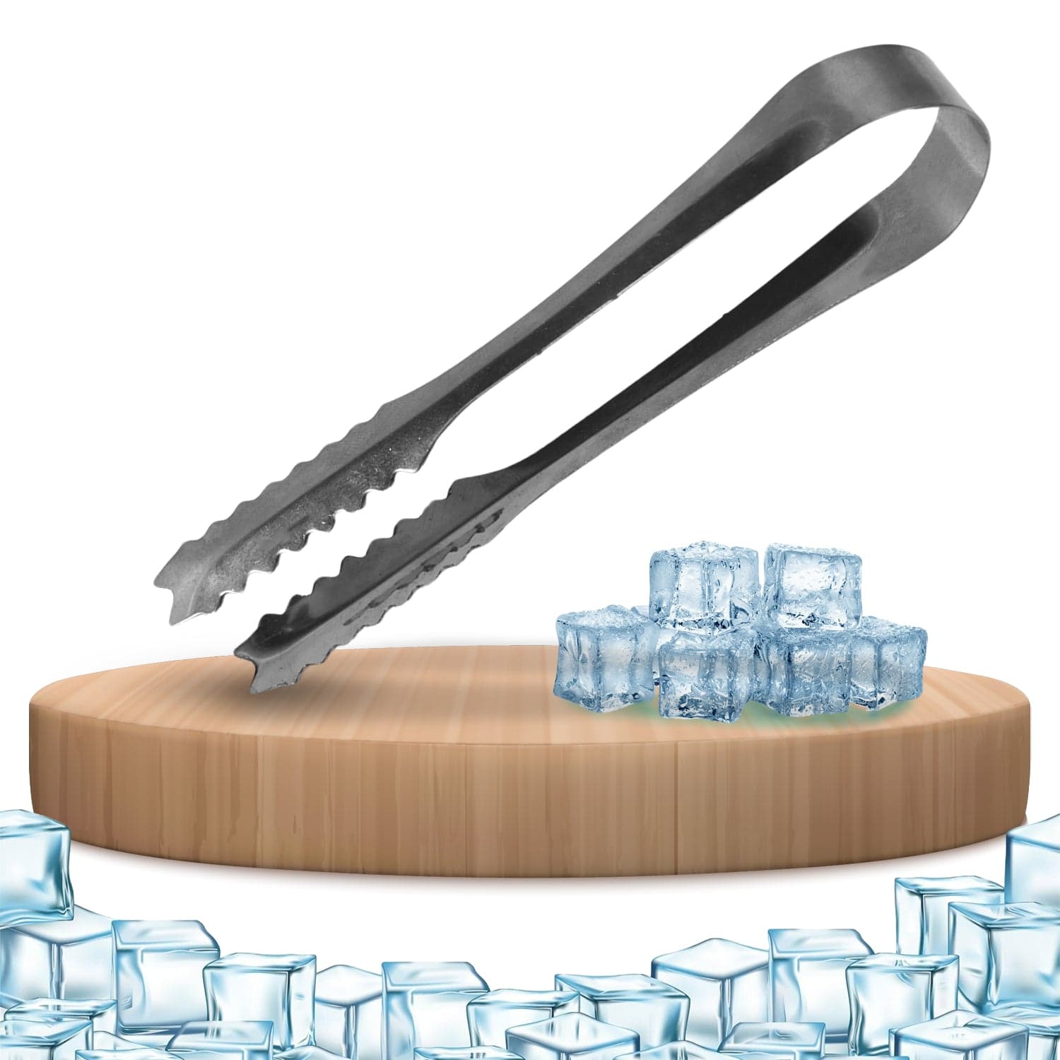 Stainless Steel Tong for Lifting Ice Cubes, Sugar Cubes | Serving Tongs (13 Cm / 1 Pc) thumbnail 1