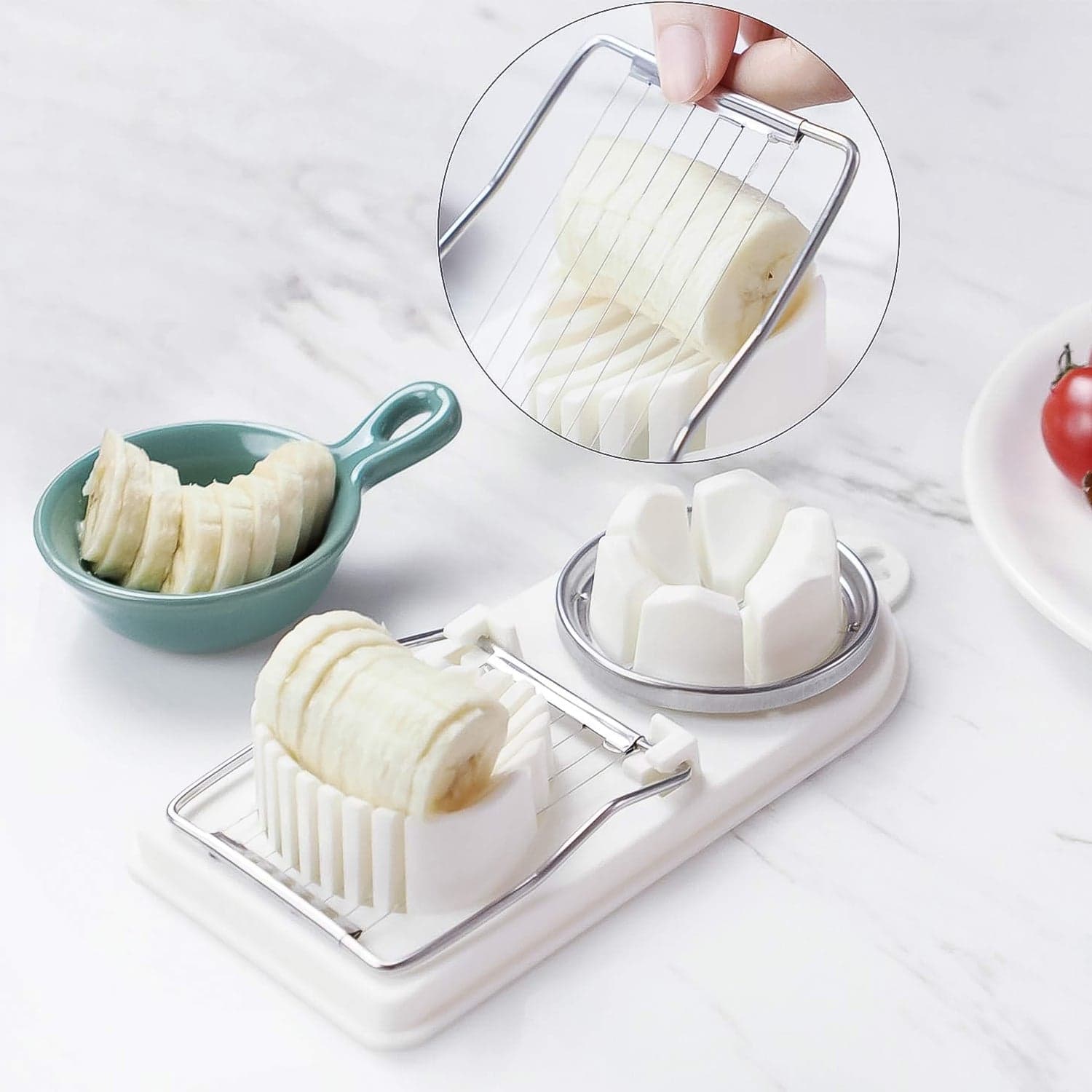 2 In 1 Egg Slicer, Egg Cutter For Hard Boiled Eggs thumbnail 3