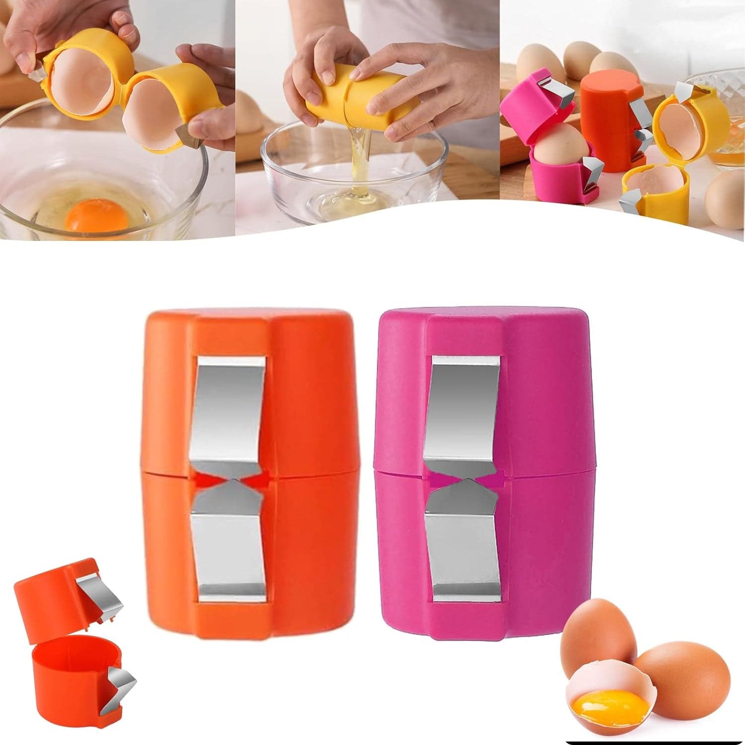 Egg Shell Opener Egg Cracker Tool for Raw Eggs Handheld (1 Pc) thumbnail 8