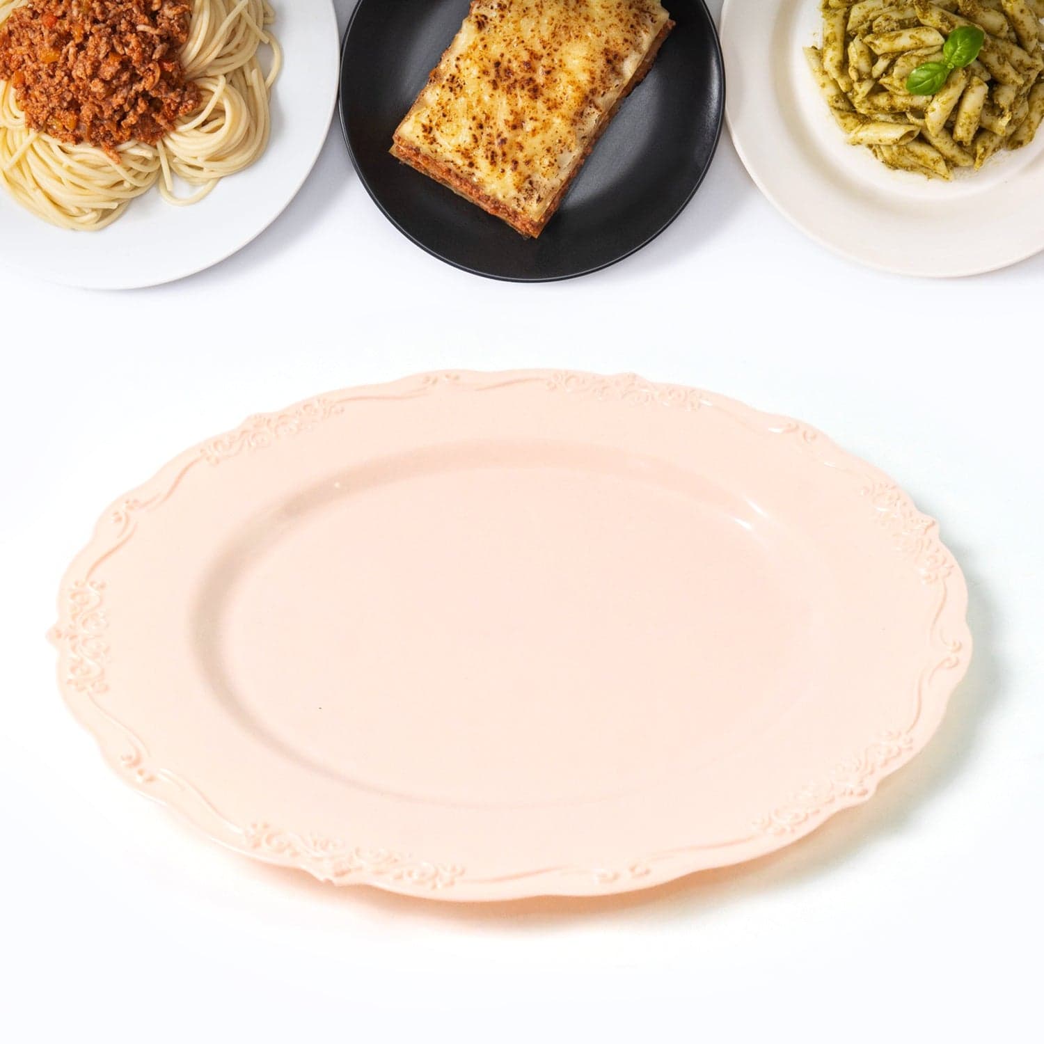 Plastic Dinner Plates Wedding Birthday Party Tableware Supplies (6 Pcs Set) thumbnail 5