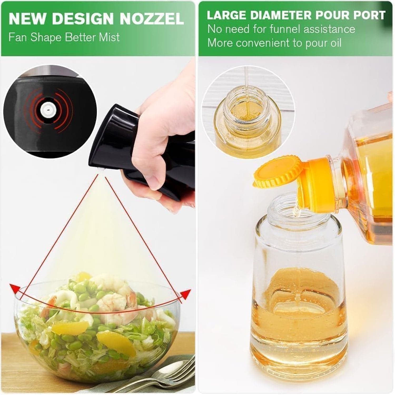 Glass Oil Dispenser Bottle Spray (1 Pc / 200 ml Approx) thumbnail 3