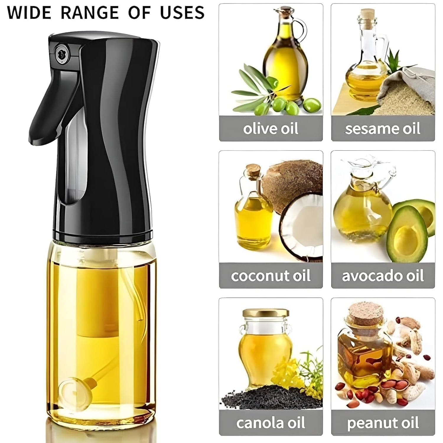 Glass Oil Dispenser Bottle Spray (1 Pc / 200 ml Approx) thumbnail 5