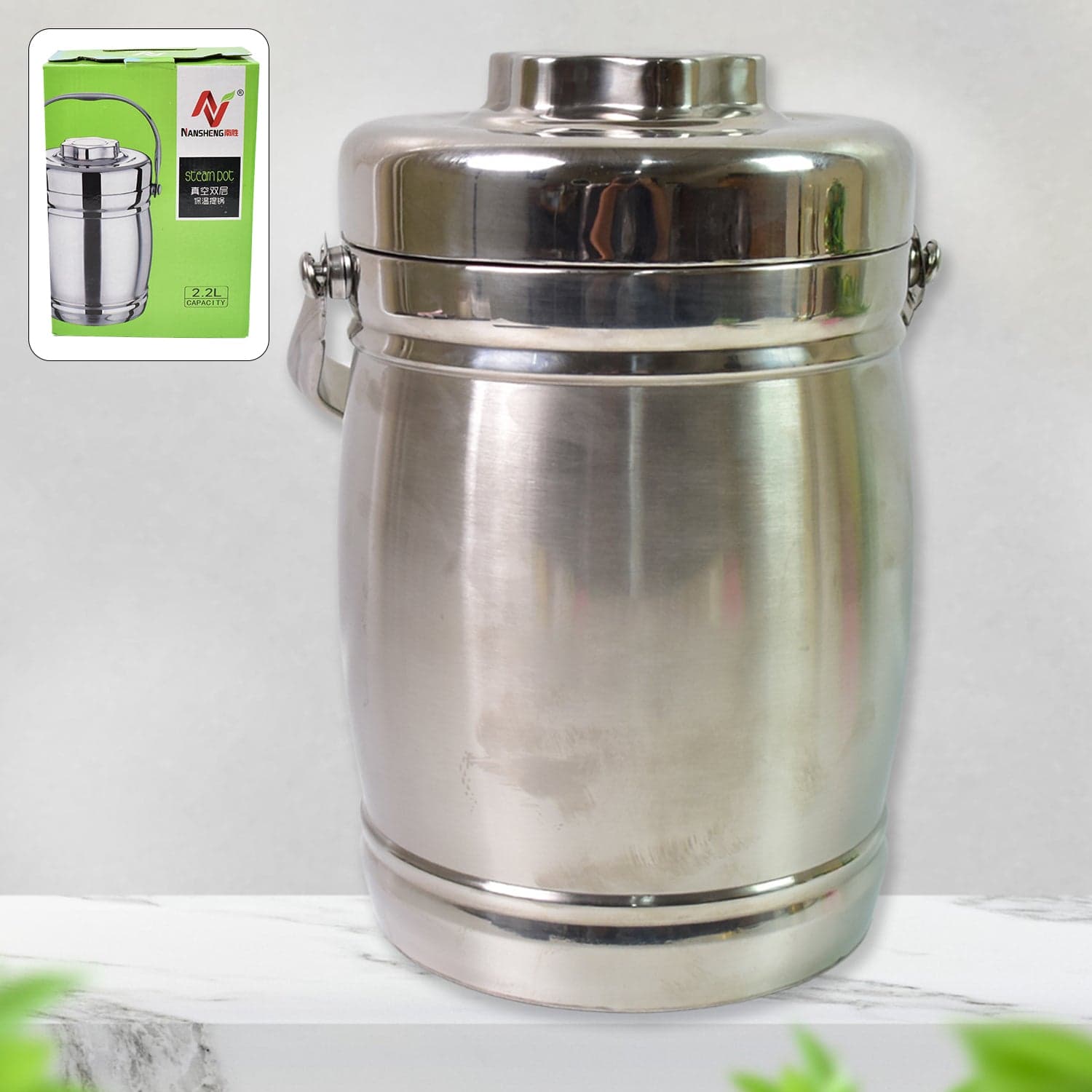Stainless Steel Lunch Box, Insulated Lunch Box Double Vacuum for Layer (2.2 Ltr.) thumbnail 1