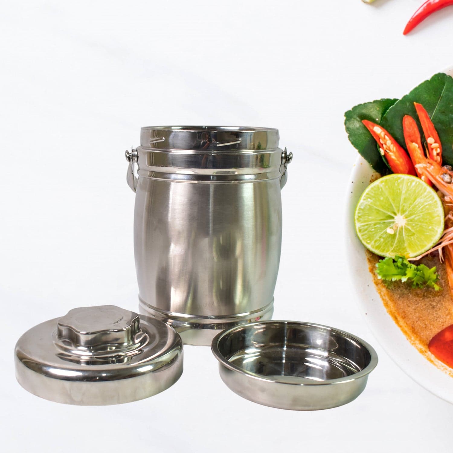 Stainless Steel Lunch Box, Insulated Lunch Box Double Vacuum for Layer (2.2 Ltr.) thumbnail 4