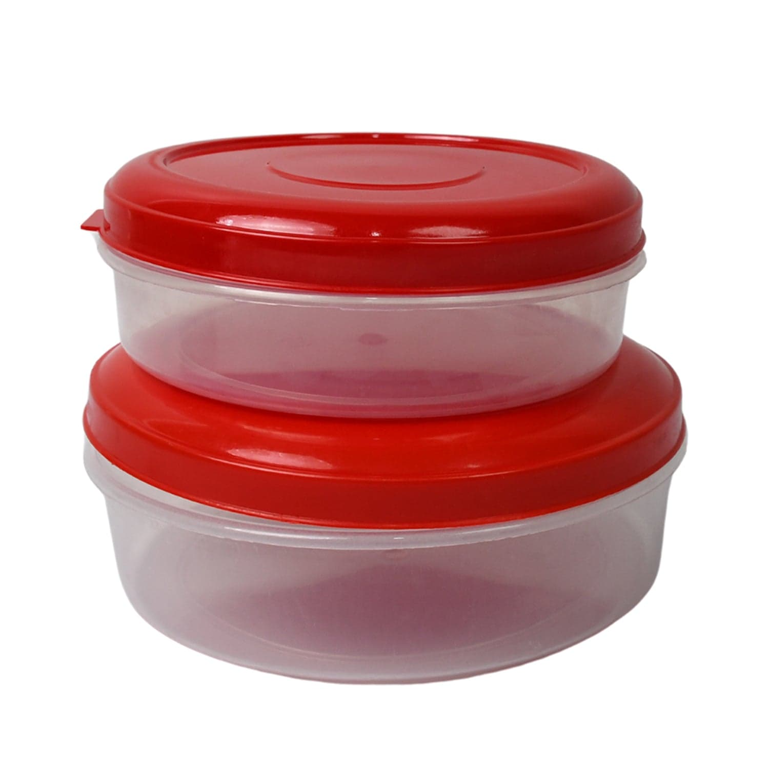 Round Plastic Big & Small Storage Container Box (PACK OF 2) thumbnail 4