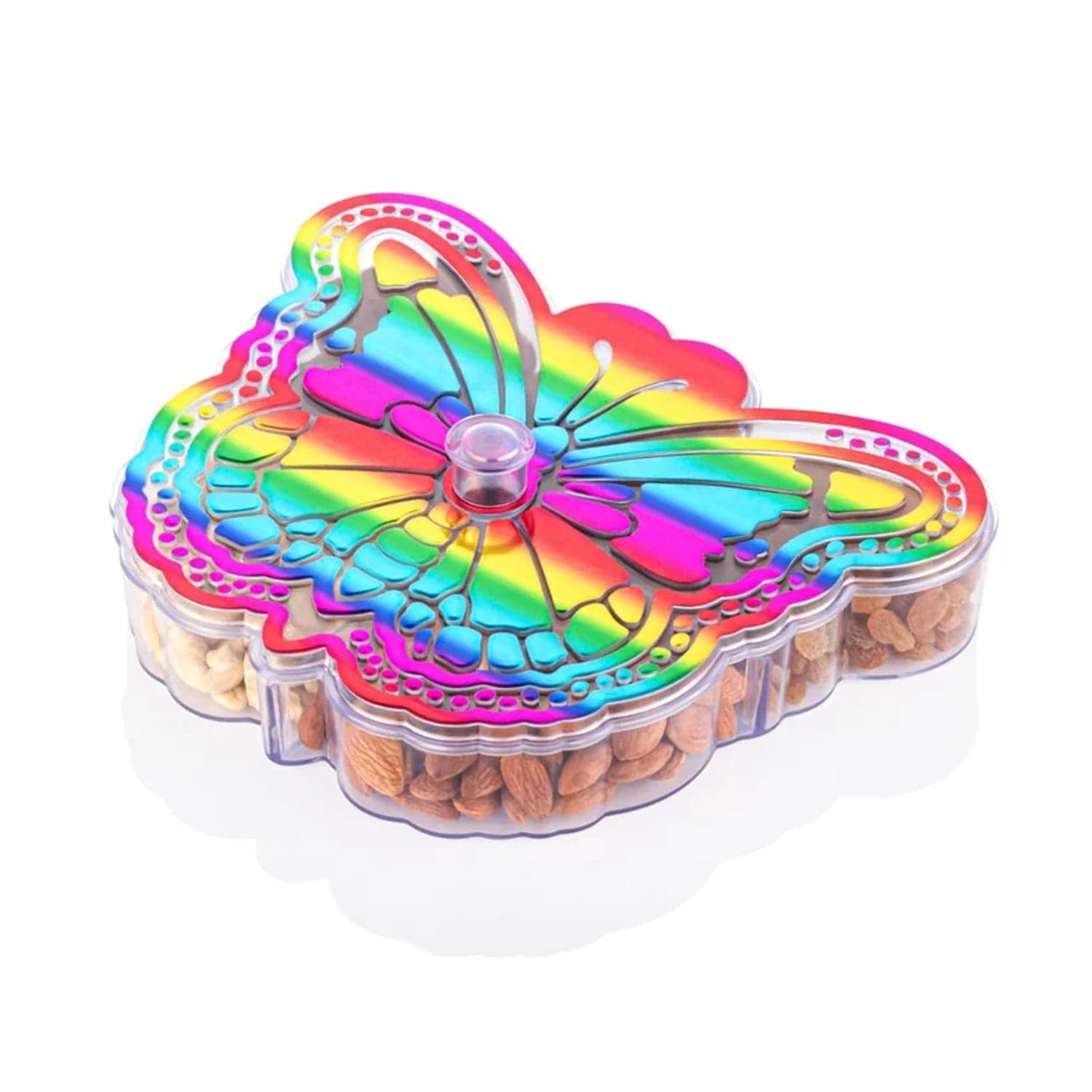 Butterfly Shape 4 Compartment Multipurpose Box | Dry Fruit Box (1 Pc) thumbnail 5