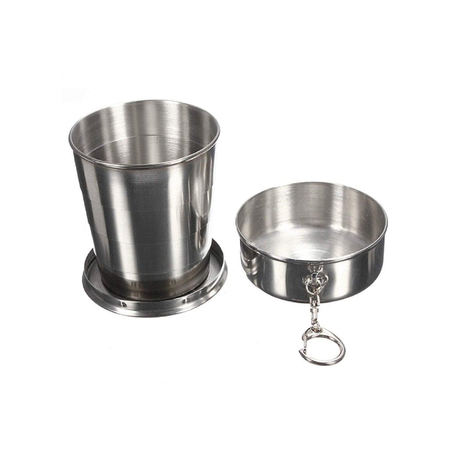 2 in 1 Camping Folding Cup with Keychain (1 Pc) thumbnail 5