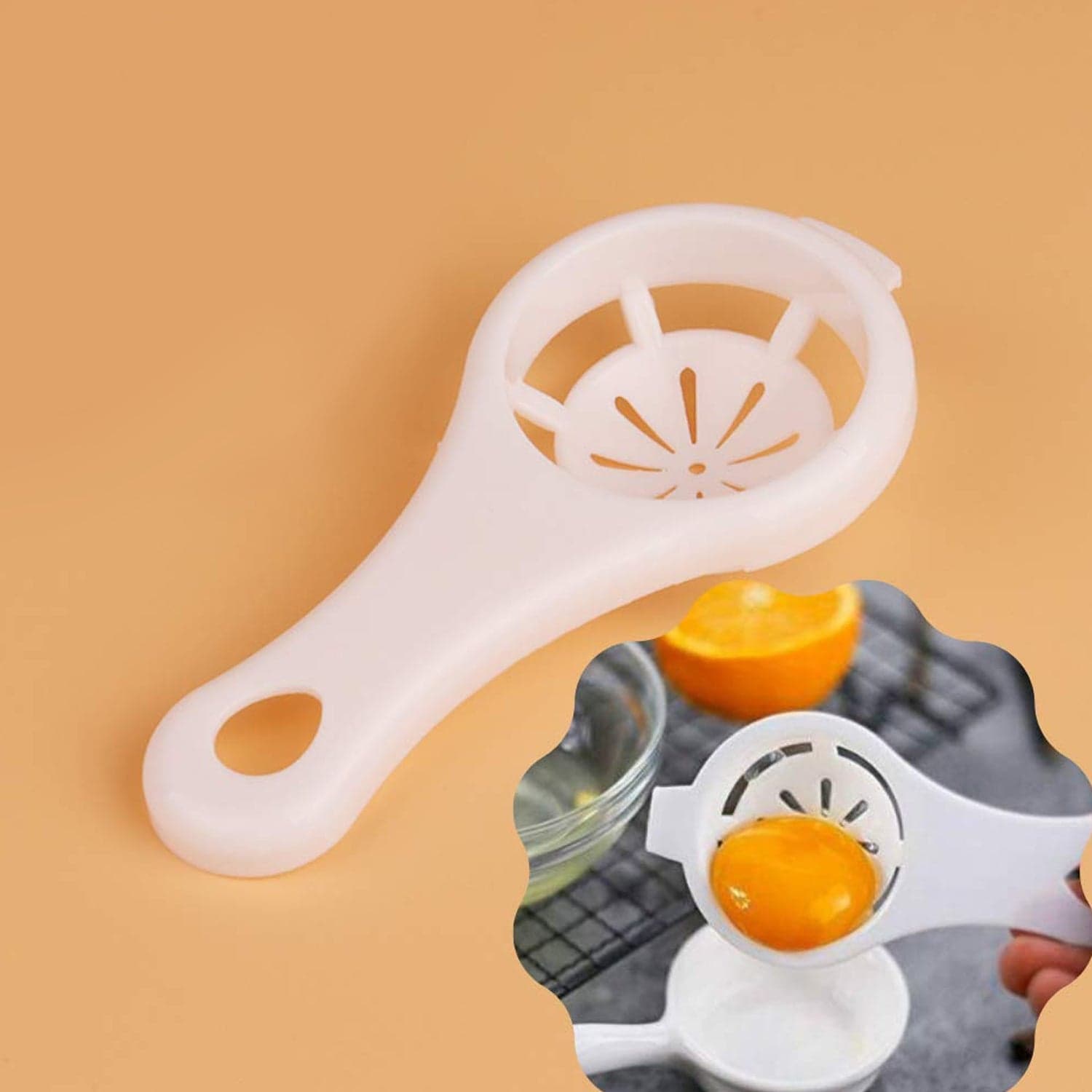 Plastic Egg Yolk Separator, Egg White Yolk Filter Separator (1 Pc) thumbnail 5