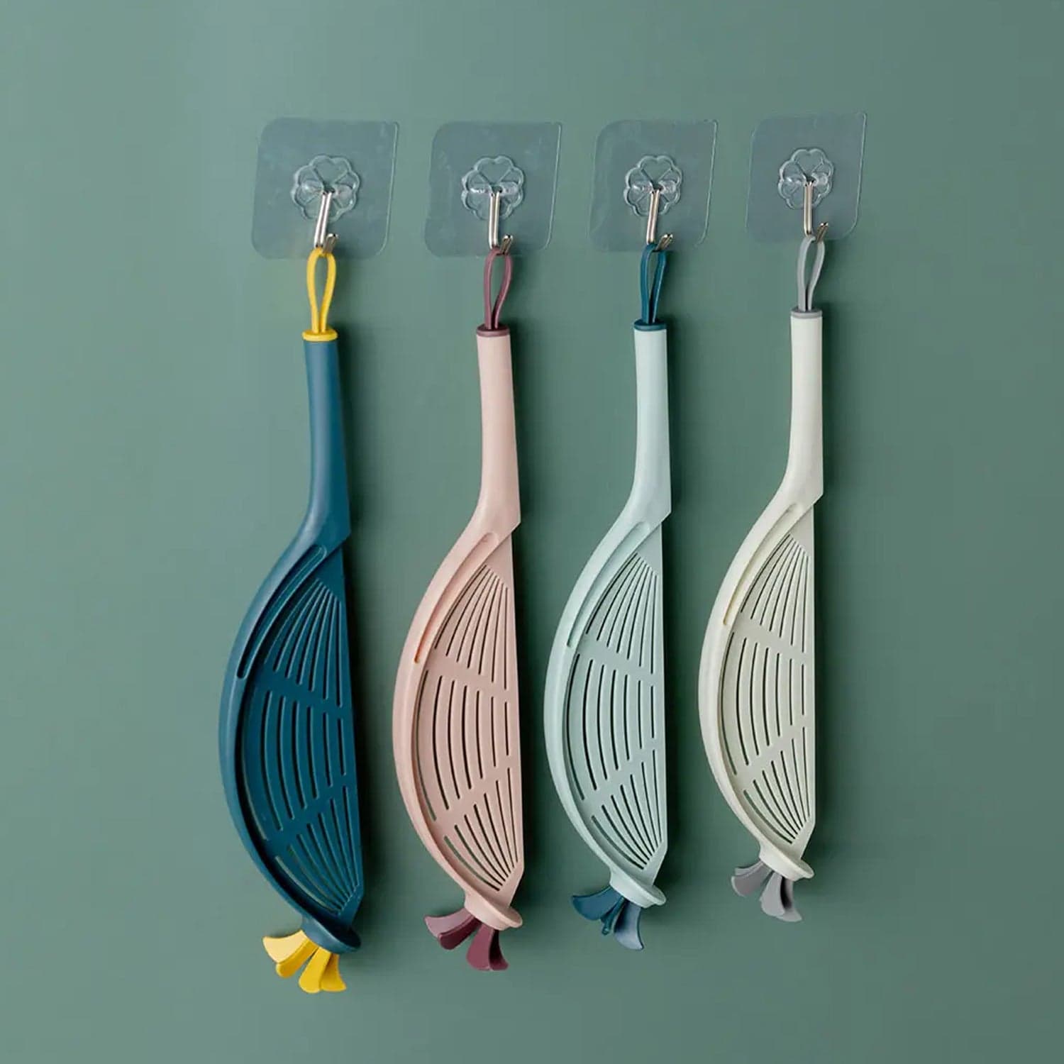 Plastic Multifunctional Kitchen Strainer Baffle Tool Handheld Filter for Rice Beans Peas (1 Pc) thumbnail 3