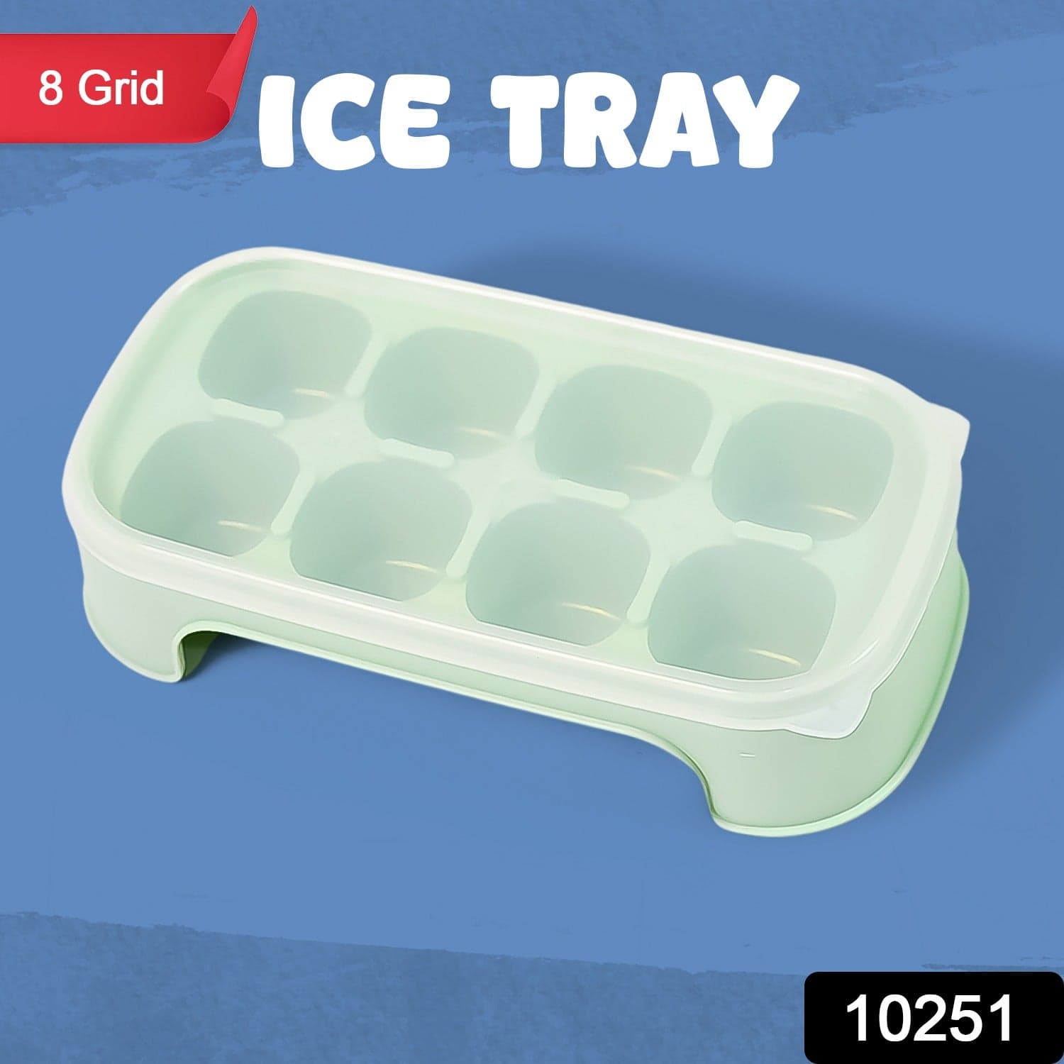 Ice Mold, 8 Grid Food Grade Portable Plastic Ice Tray (1 Pc / 15—8 Cm) thumbnail 3