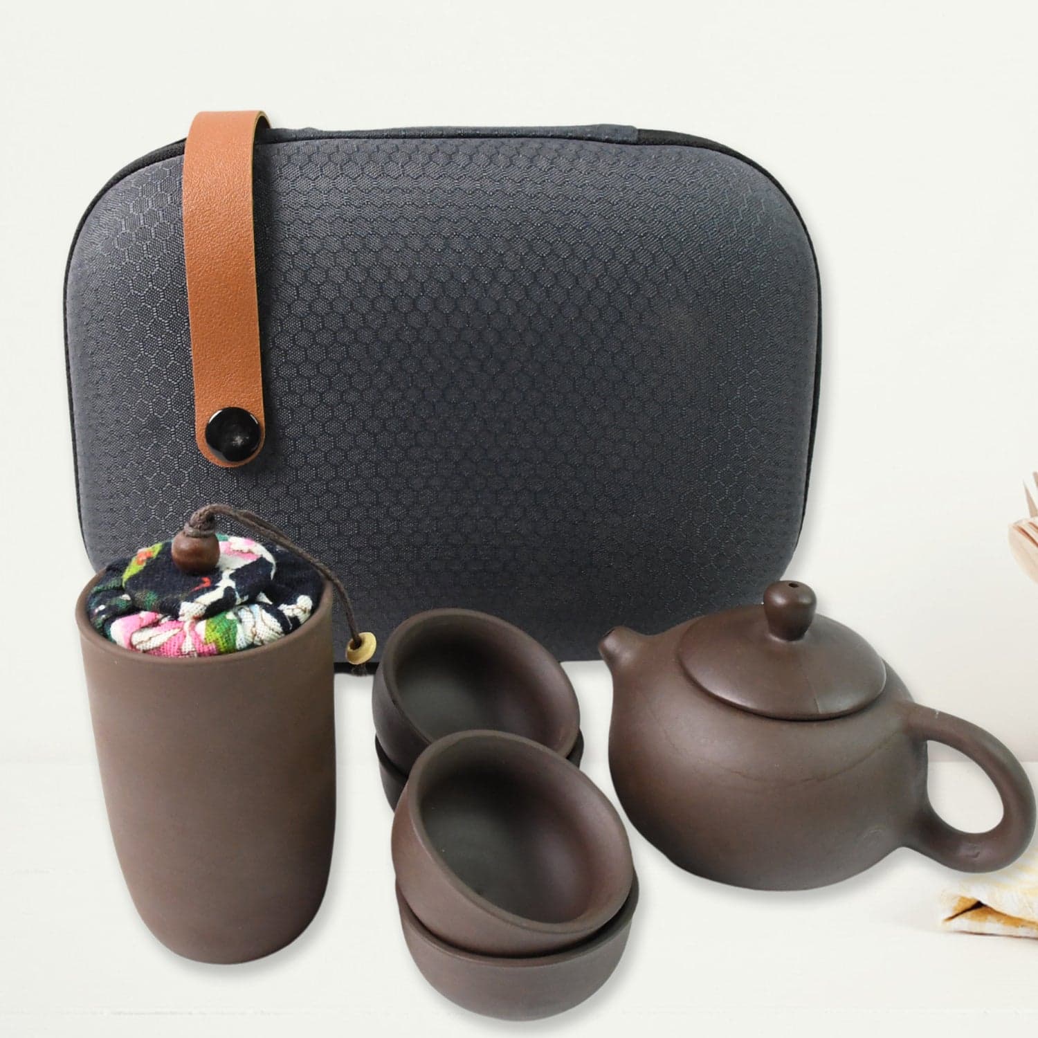 Portable Kung Fu Tea set with a portable travel bag (set of 6pcs) thumbnail 3