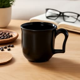 Premium Plastic Coffee / Tea Cups / Mug with Handle(1 Pc / Loose / Black)