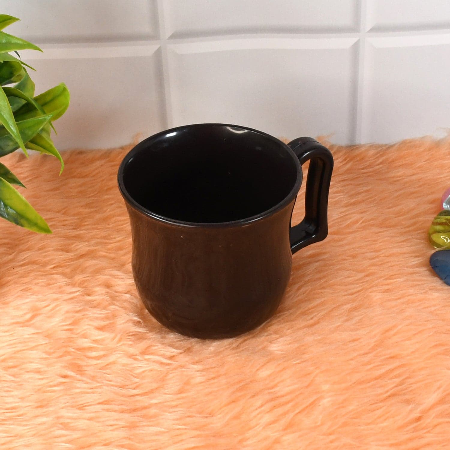 Premium Plastic Coffee / Tea Cups / Mug with Handle(1 Pc / Loose / Black) thumbnail 3