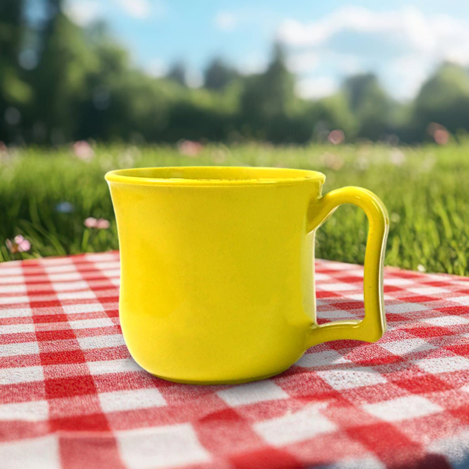 Premium Plastic Coffee / Tea Cups / Mug with Handle (1 Pc / With Color Box / Mix Color) thumbnail 1