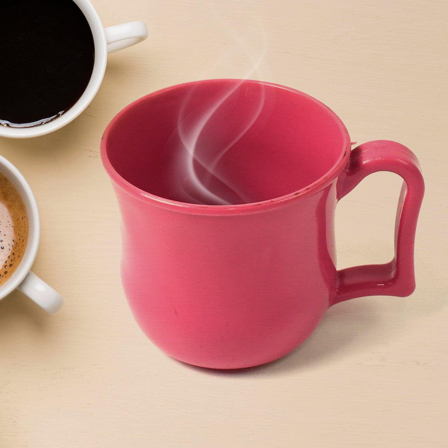 Premium Plastic Coffee / Tea Cups / Mug with Handle (1 Pc / With Color Box / Mix Color) thumbnail 5