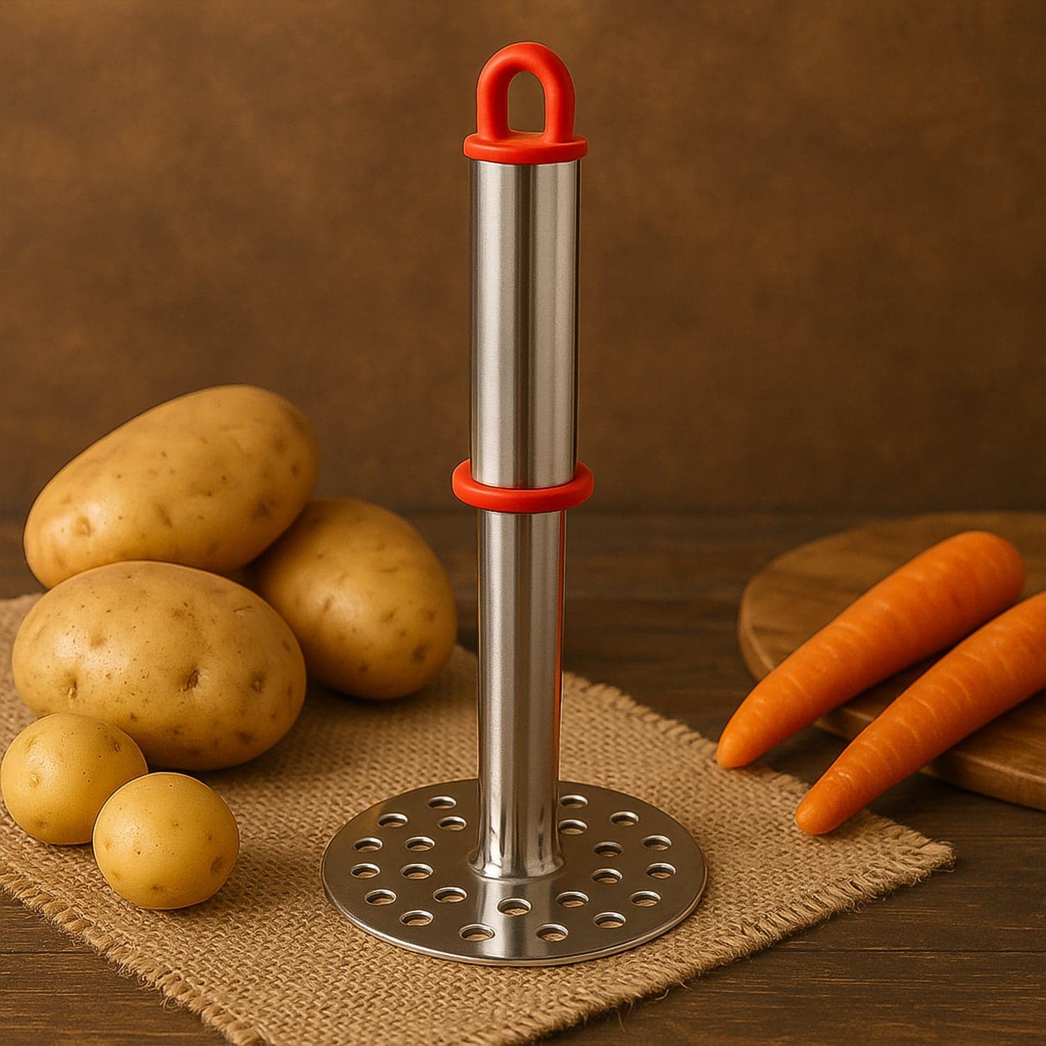 Ss Potato Smasher With Handle thumbnail 6