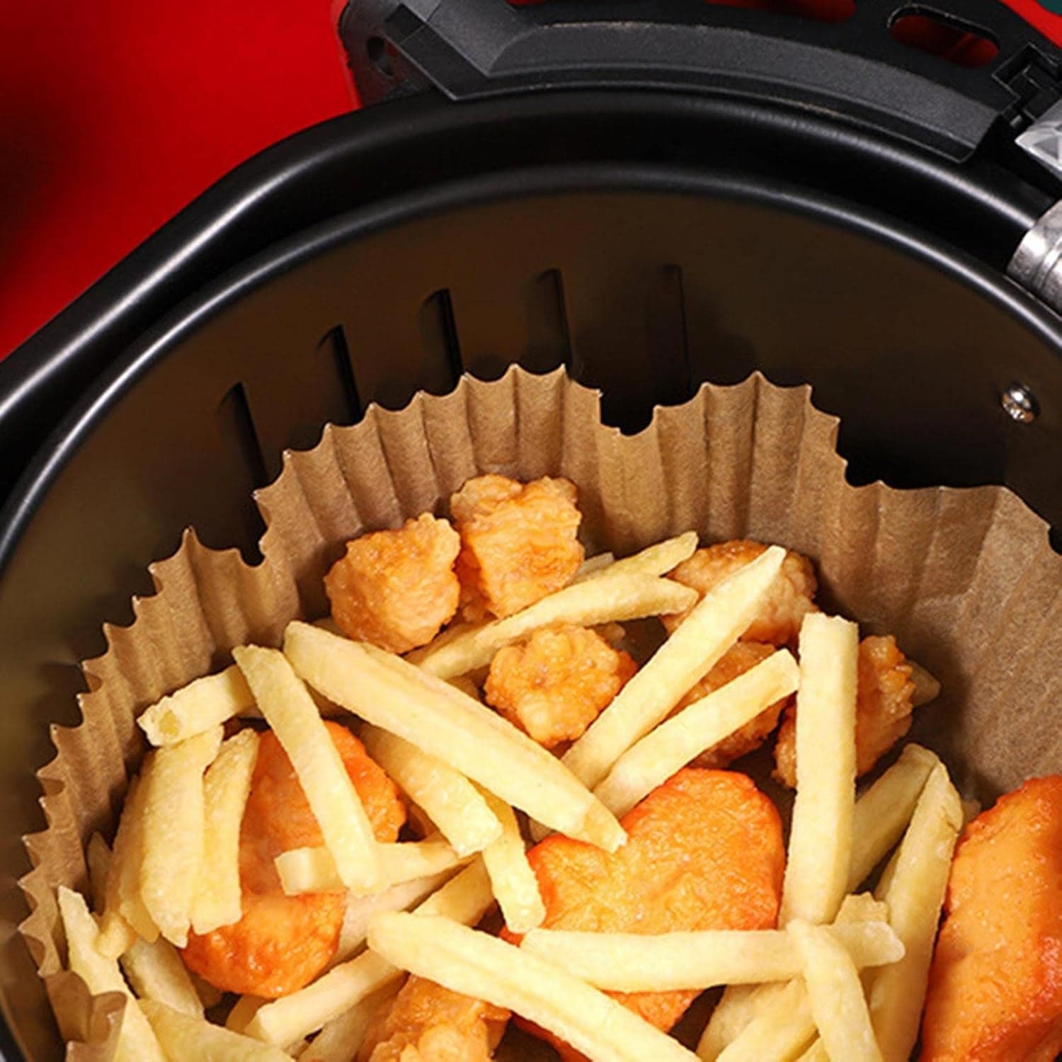 Round Air Fryer Disposable Paper Liner (50 Pcs Set / 160mmx45mm) thumbnail 6