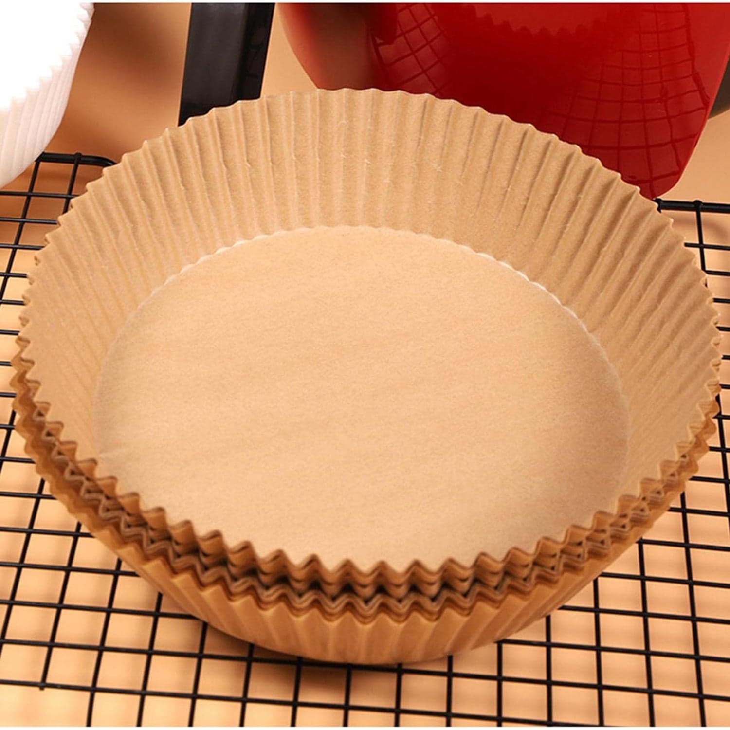 Round Air Fryer Disposable Paper Liner (50 Pcs Set / 160mmx45mm) thumbnail 7