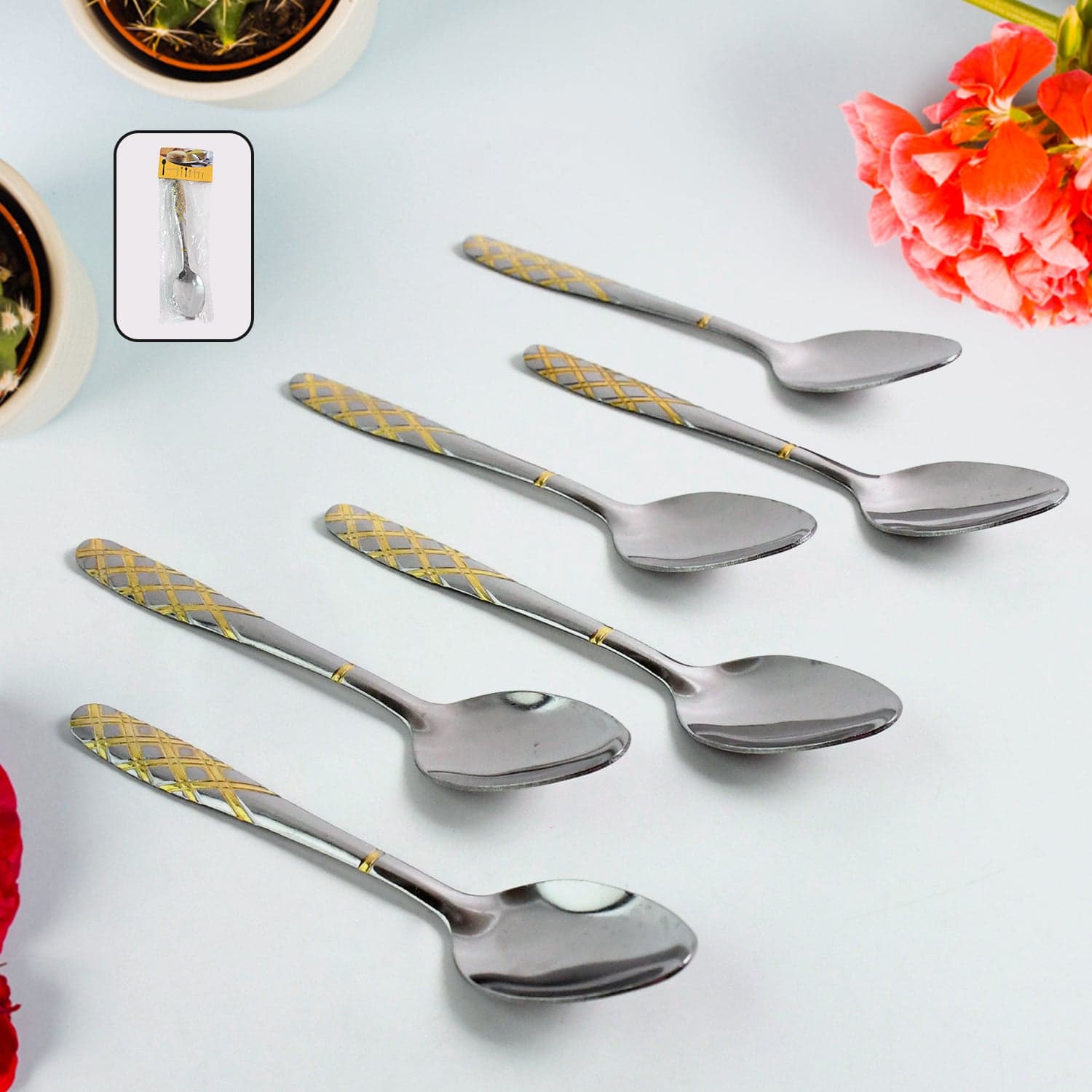 Stainless Steel Table Spoons / Baby Spoon Set Set of 6 thumbnail 1