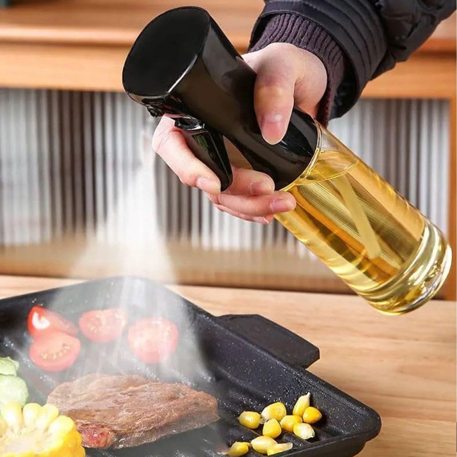 Plastic Oil Spray Bottle - Versatile Kitchen Gadgets (300 ML) thumbnail 1