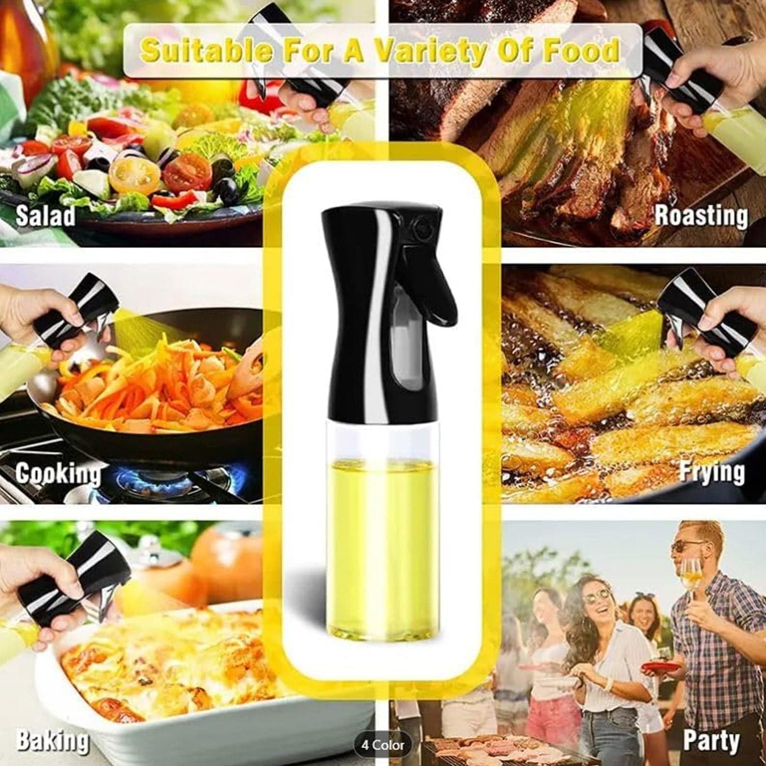 Plastic Oil Spray Bottle - Versatile Kitchen Gadgets (300 ML) thumbnail 4