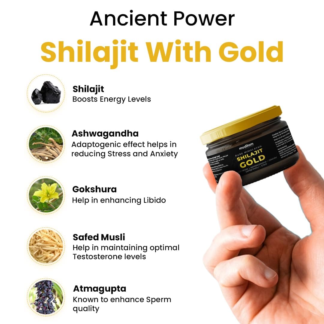 Himalayan Shilajit Gold Resin of 20g | Helps improve Stamina | Contains Gold thumbnail 8