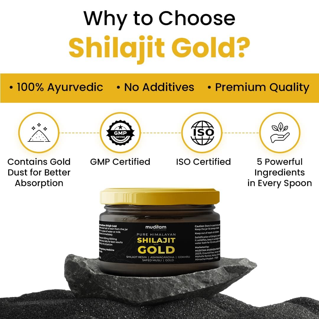 Himalayan Shilajit Gold Resin of 20g | Helps improve Stamina | Contains Gold thumbnail 9