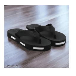 LIFEO Soft and comfortable Designer black mens slippers flipflops