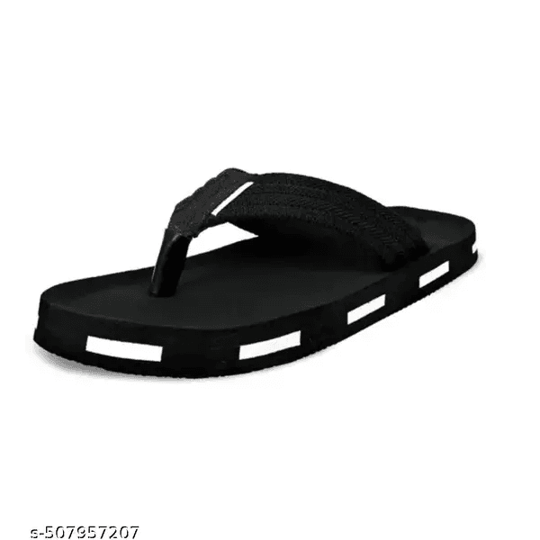 LIFEO Soft and comfortable Designer black mens slippers flipflops thumbnail 2
