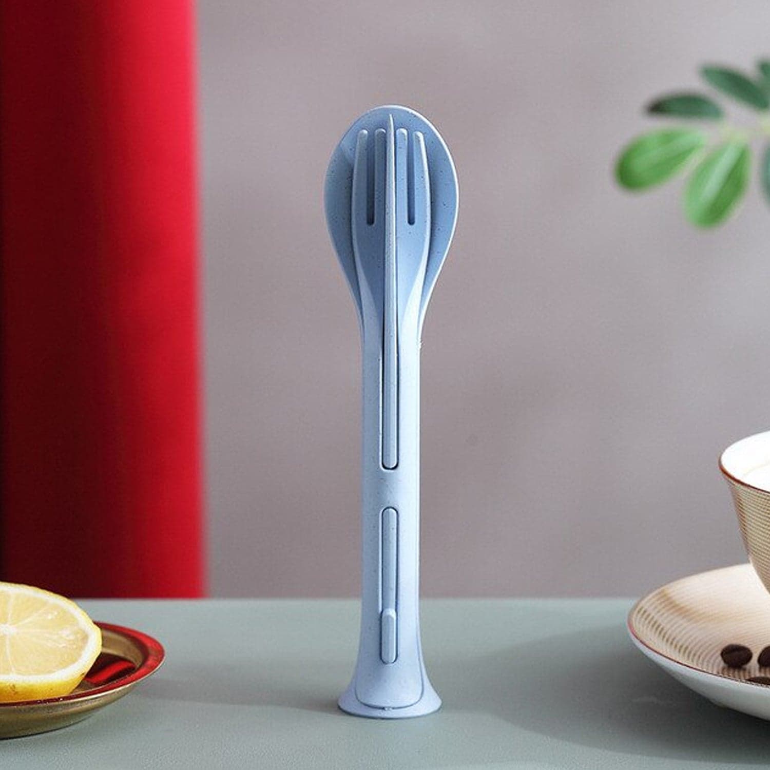 3 in 1 Reusable Spoon, Knife Forks Tableware, Spoon (3 Pcs Set) thumbnail 1