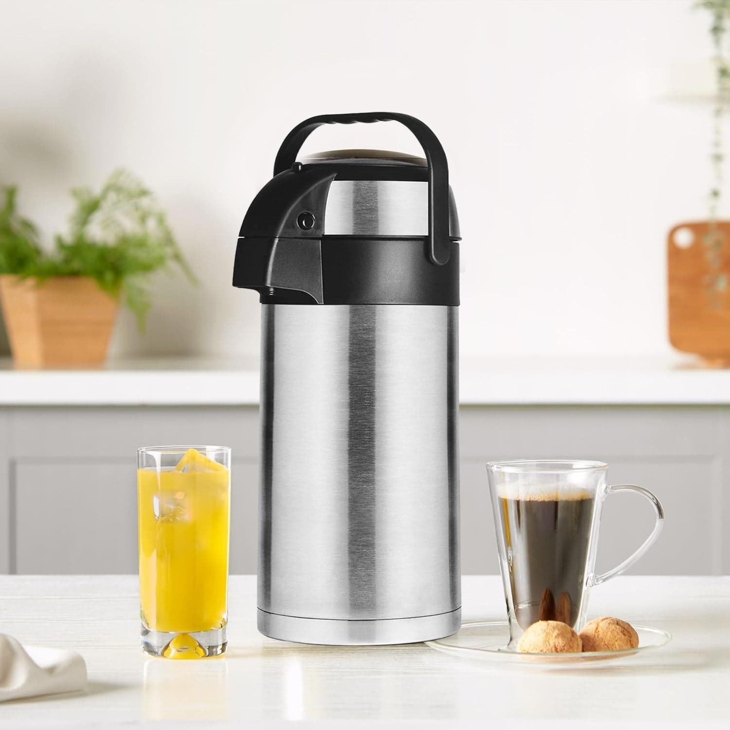 Beverage Dispenser Stainless Steel for Serving Tea and Coffee, Thermos steel (2500 ML) thumbnail 8