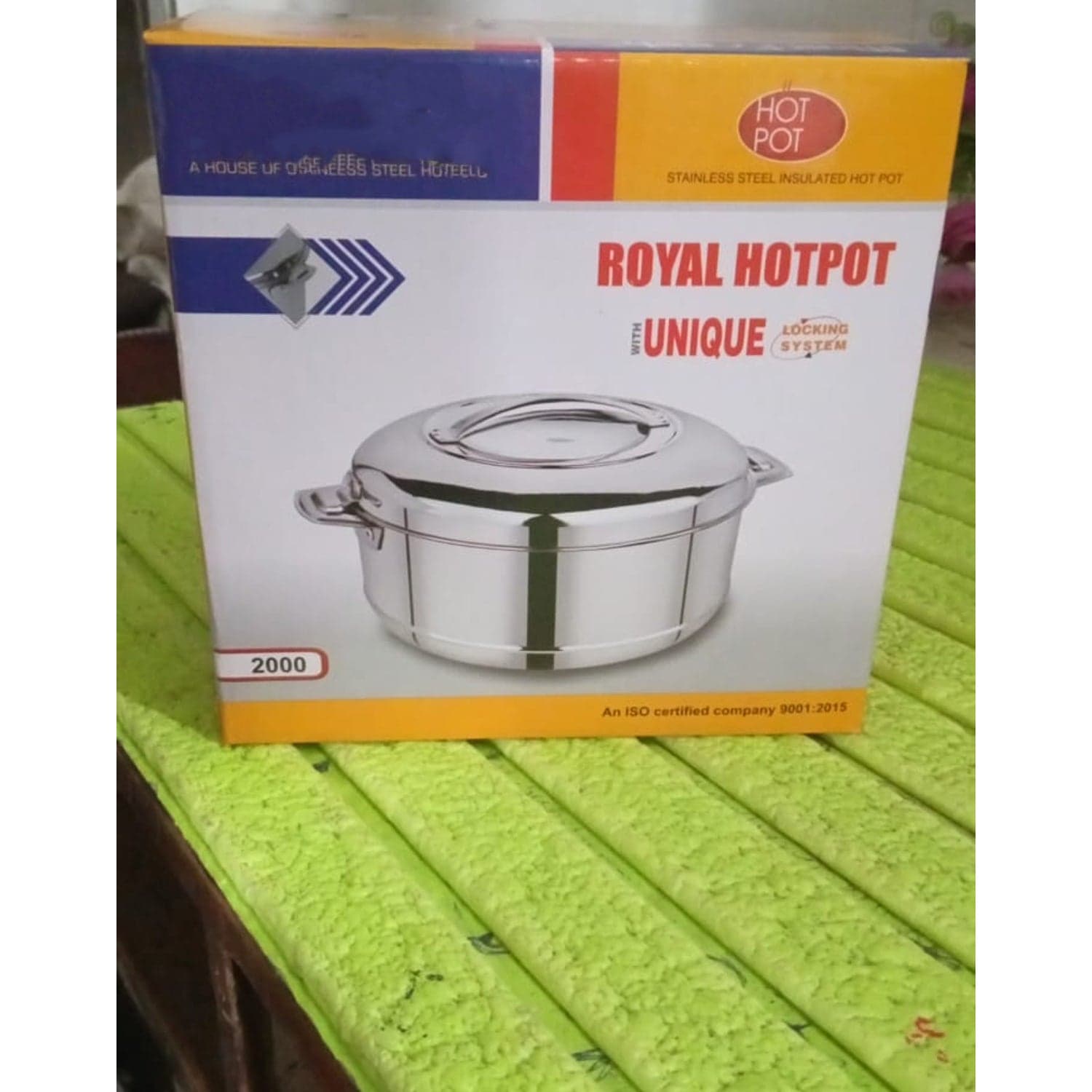 Royal Unique Hot Pot Stainless Steel Insulated Serving Casserole with Lid Handle (2000 ML) thumbnail 7