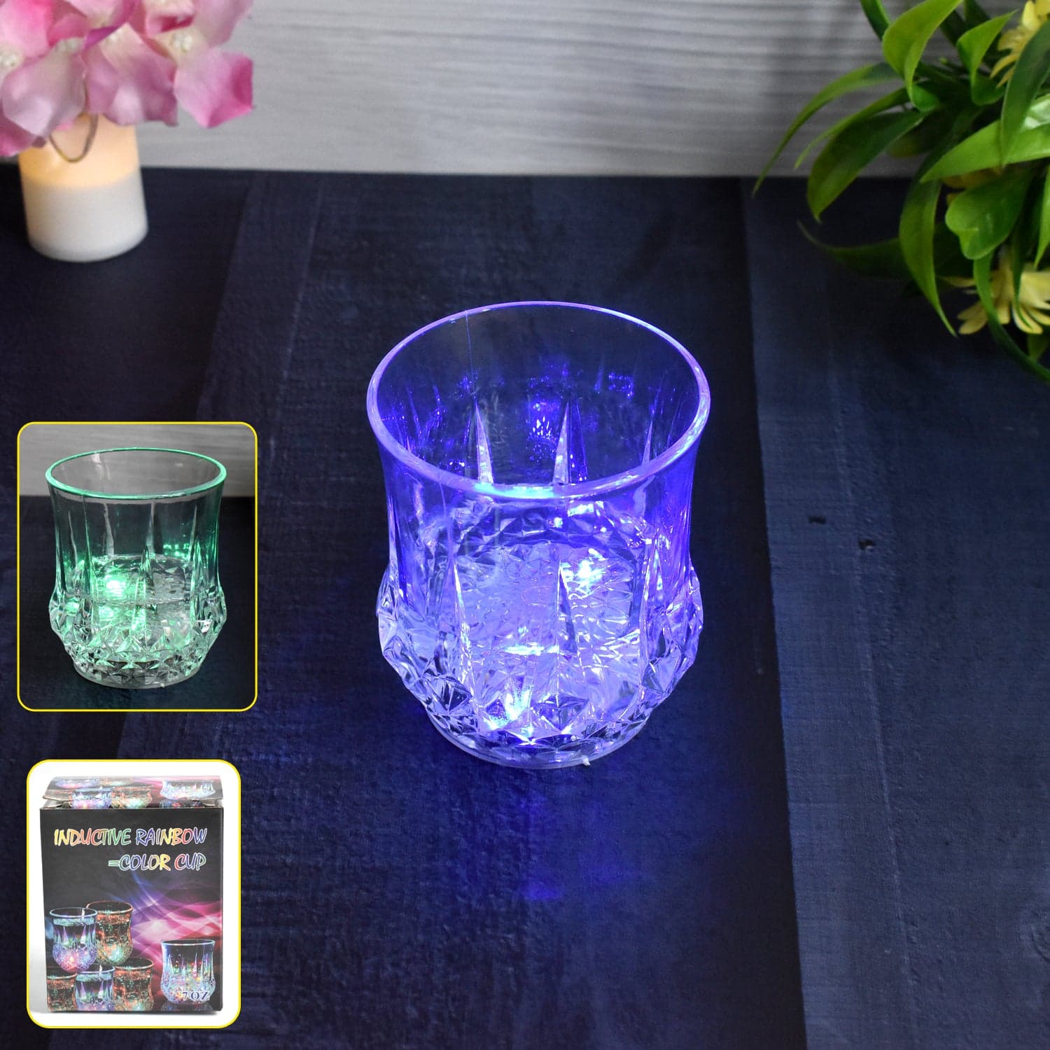 LED Light-up Cup Water Inductive Rainbow Color Changing LED (1 Pc) thumbnail 2