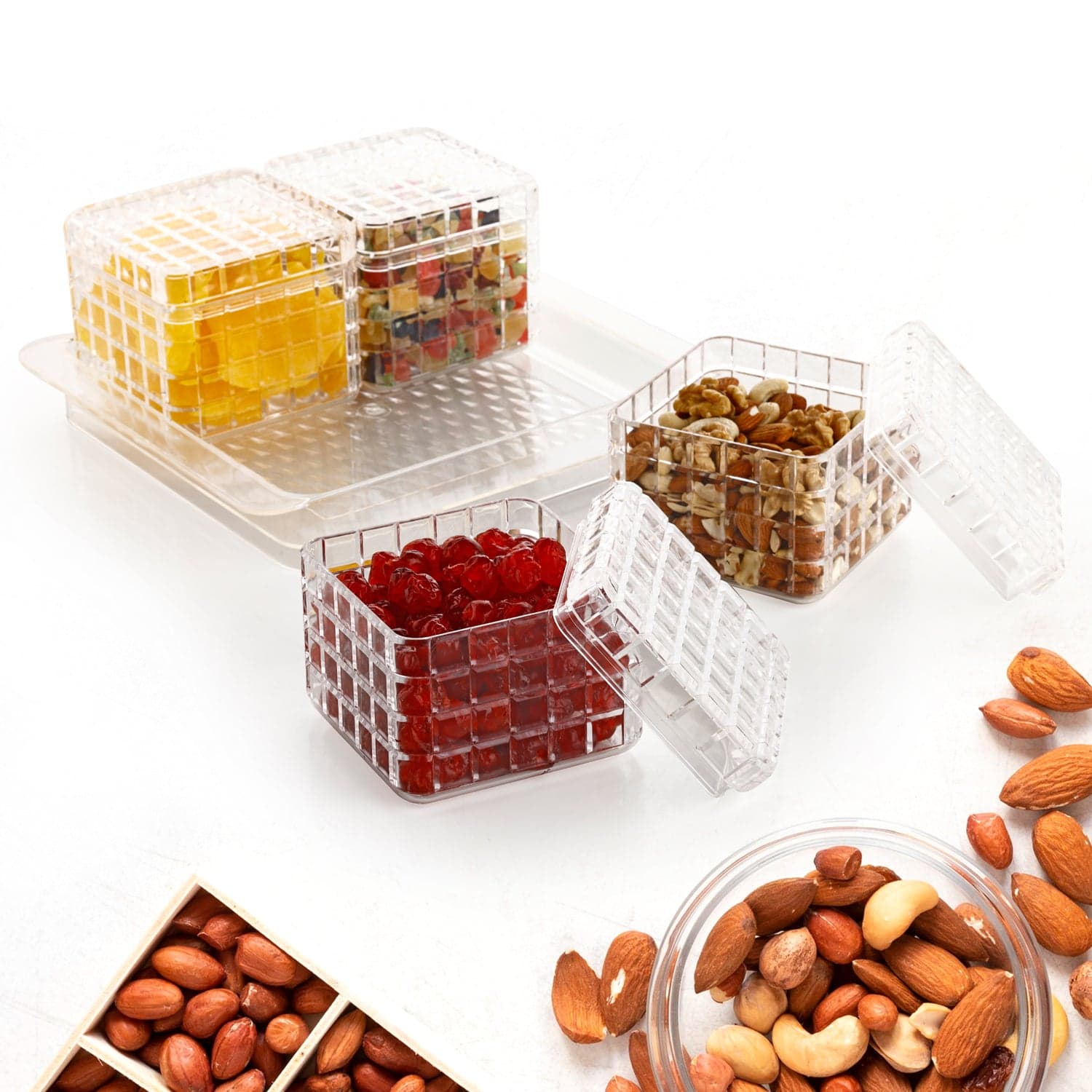 Ganesh Multipurpose Gift Set, Dry fruit (4 Pcs Set / With Tray) thumbnail 3