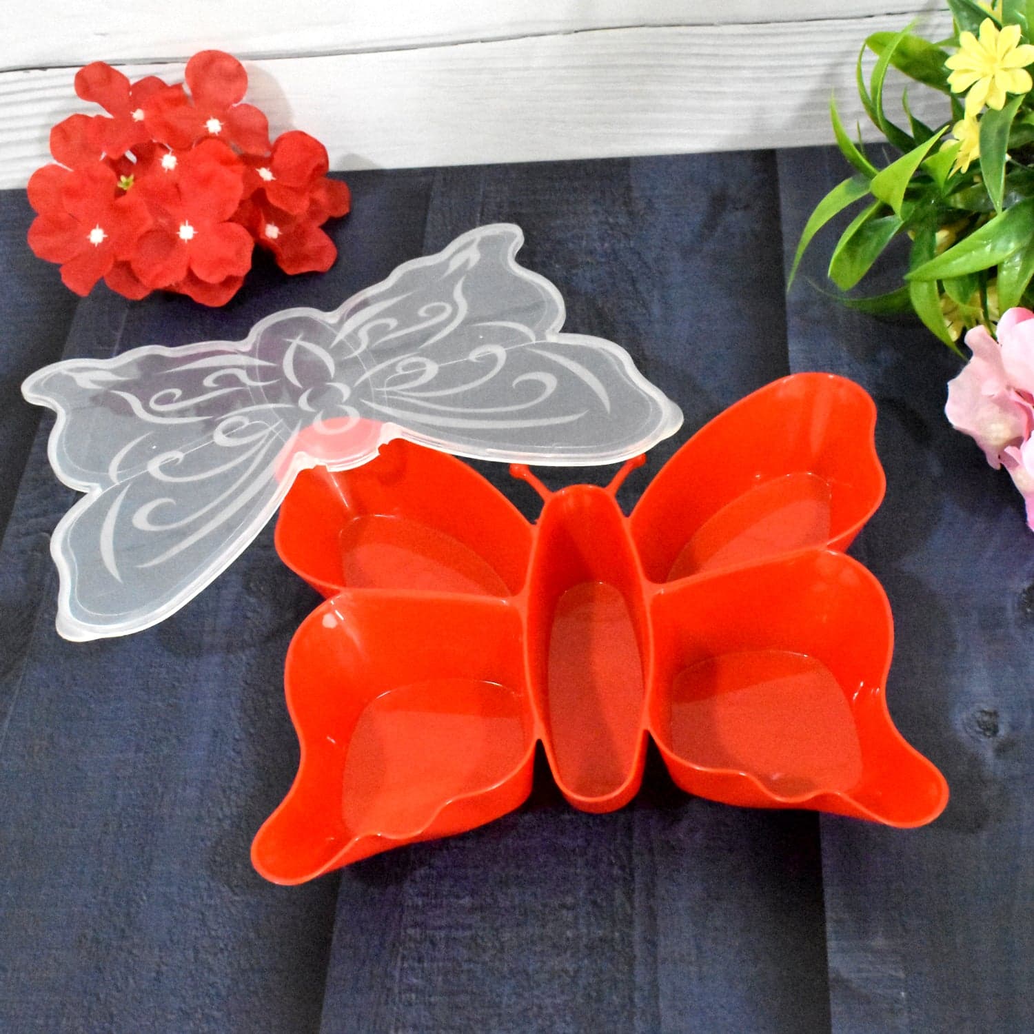 5 Compartment Multipurpose Butterfly Plastic Tray (1 Pc) thumbnail 3