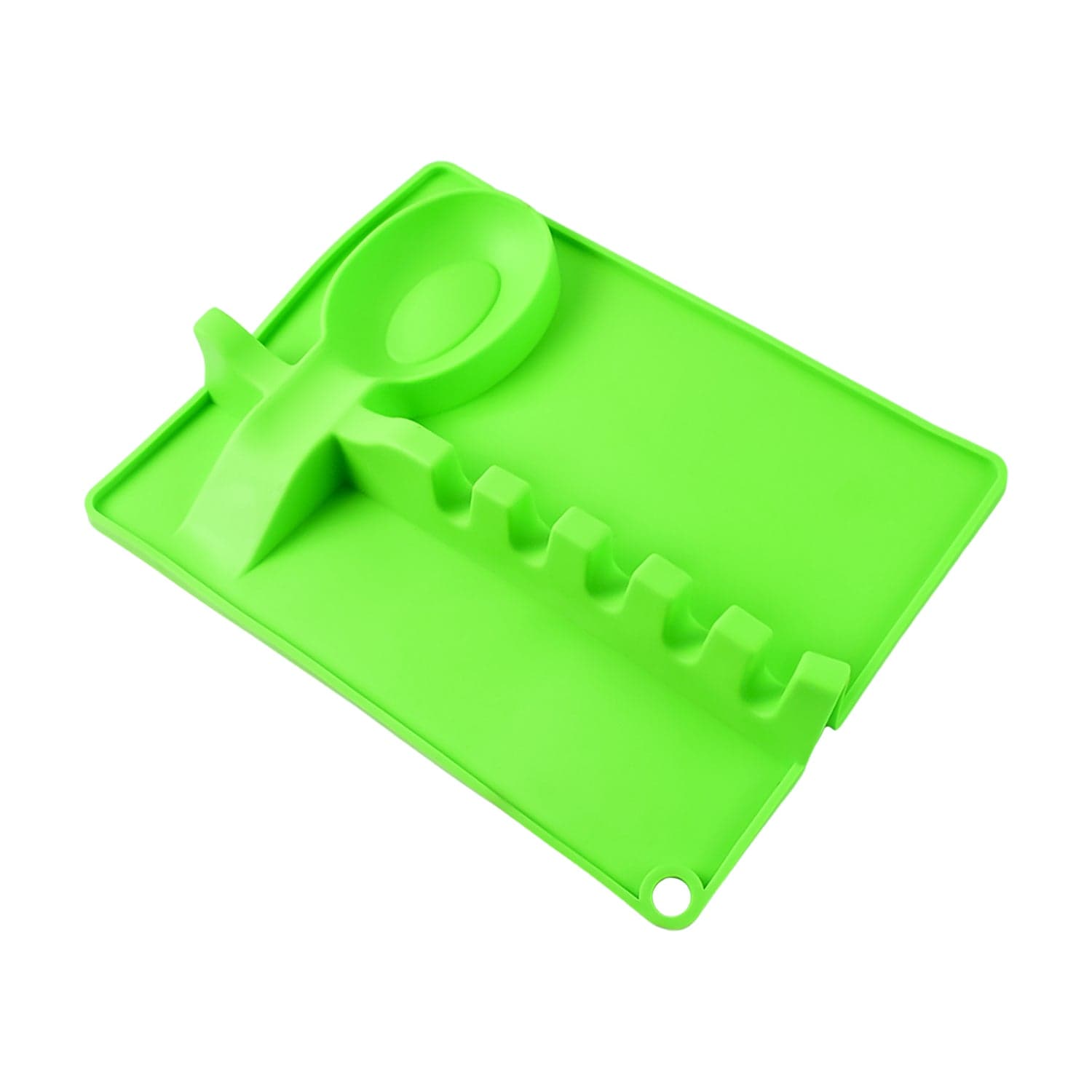 4-Slots Silicone Multifunctional Spoon Holders Fork Spatula Rack (1 Pc) thumbnail 5