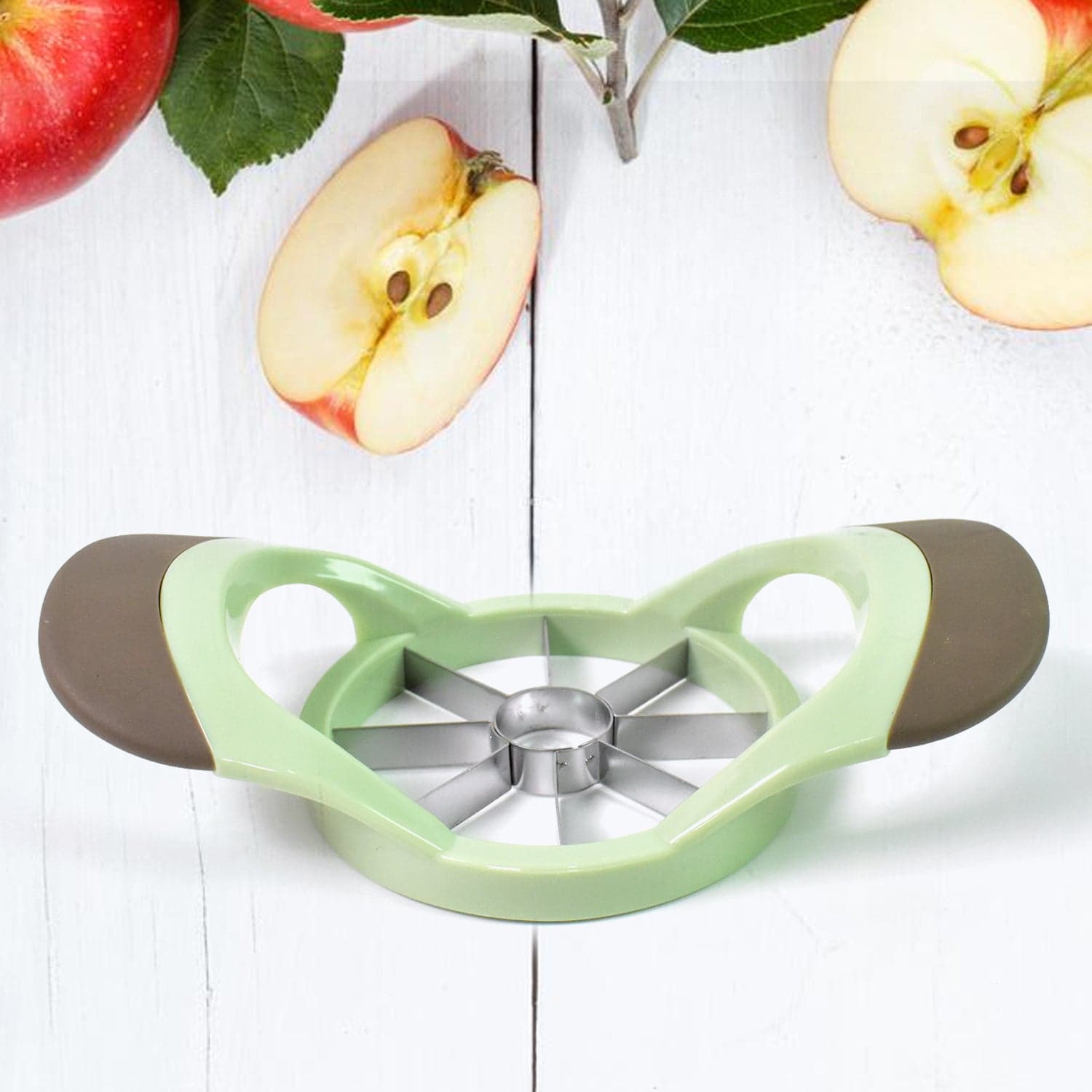 Fruit and Vegetable Cutter Stainless Steel Fruit Separator, 8-cut apple slicer (1 Pc) thumbnail 1