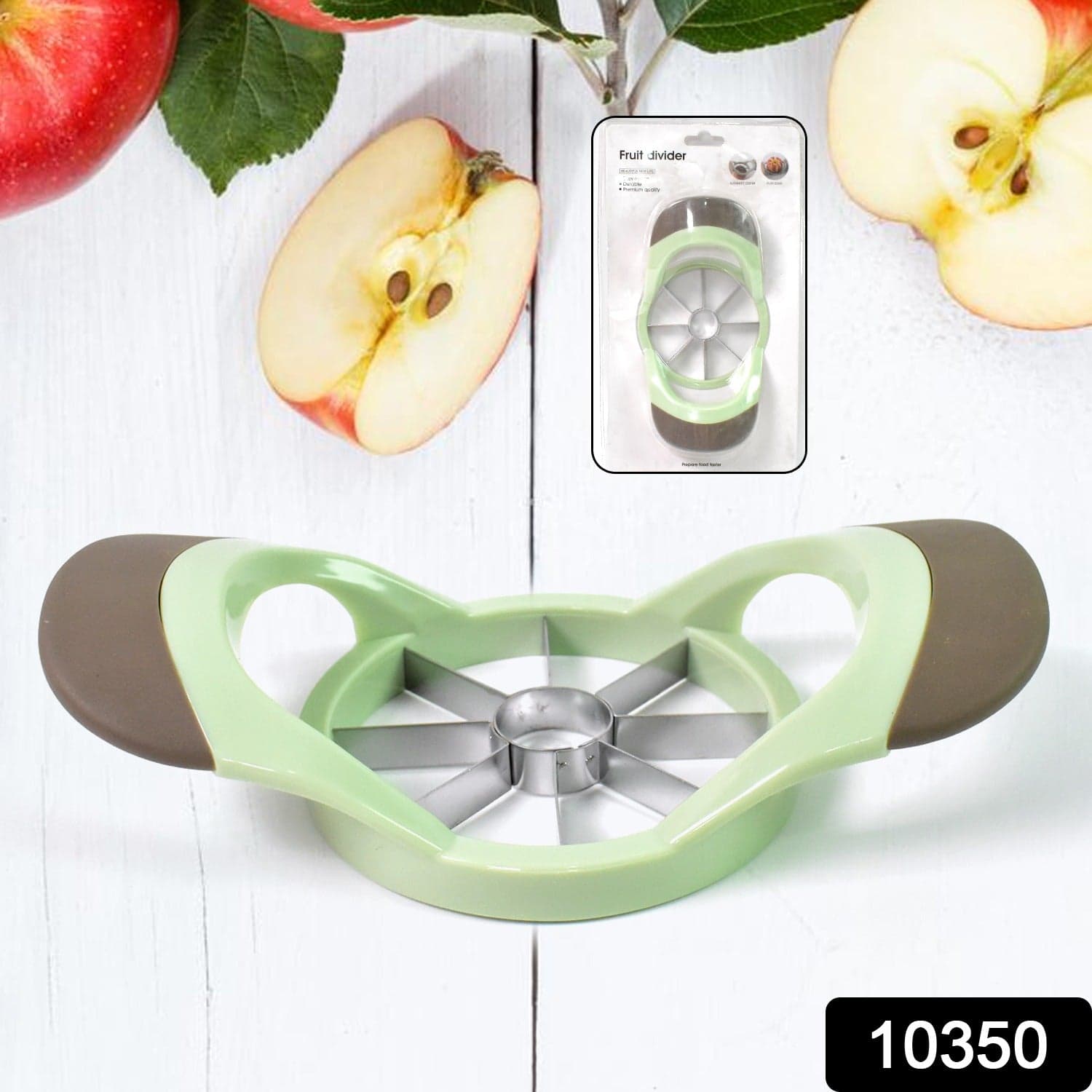 Fruit and Vegetable Cutter Stainless Steel Fruit Separator, 8-cut apple slicer (1 Pc) thumbnail 2