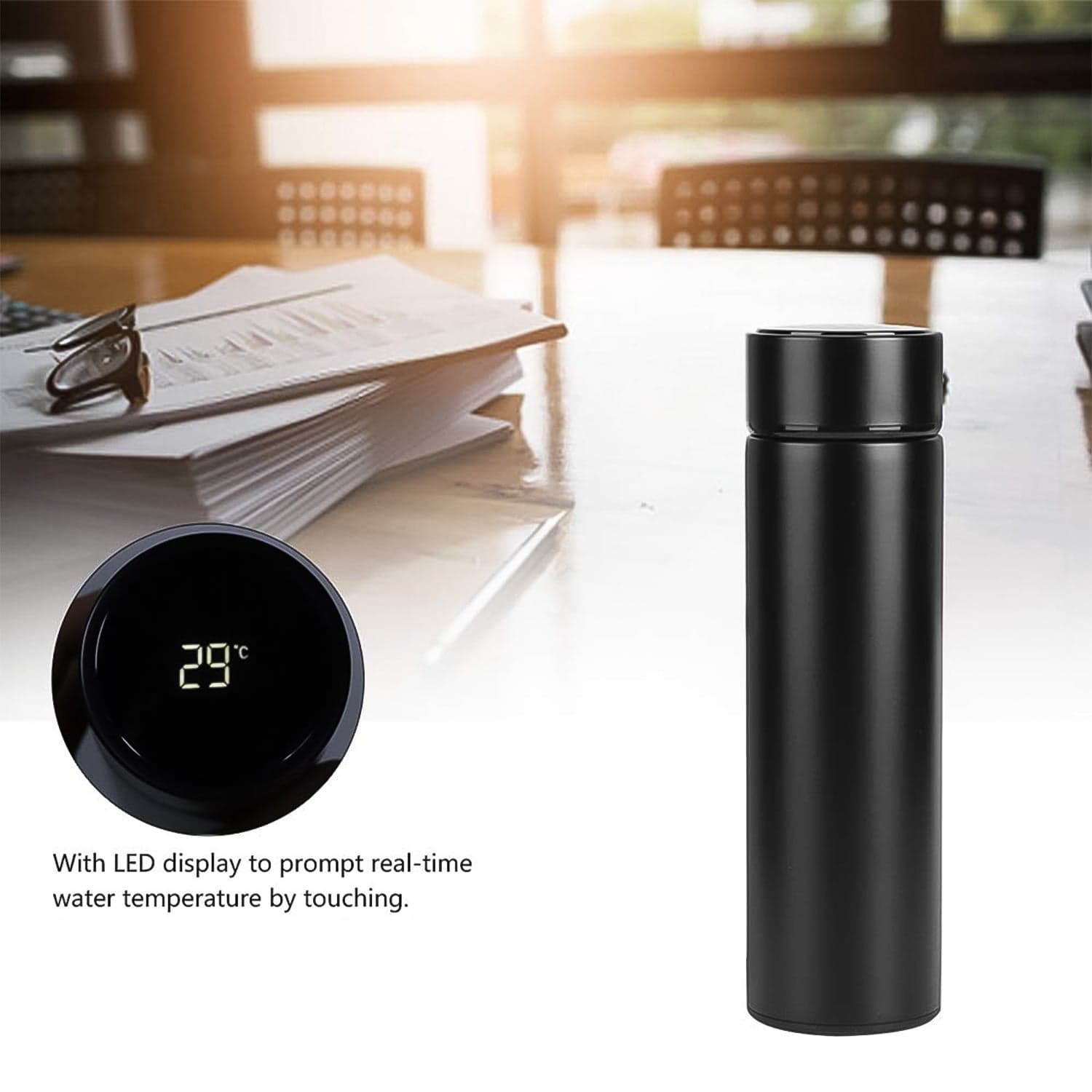 Thermal Coffee Carafe Tea Pot & Water Bottles, With Led Display (Bottle 500 Ml & Pot 1000 Ml / 2 Pc) thumbnail 3
