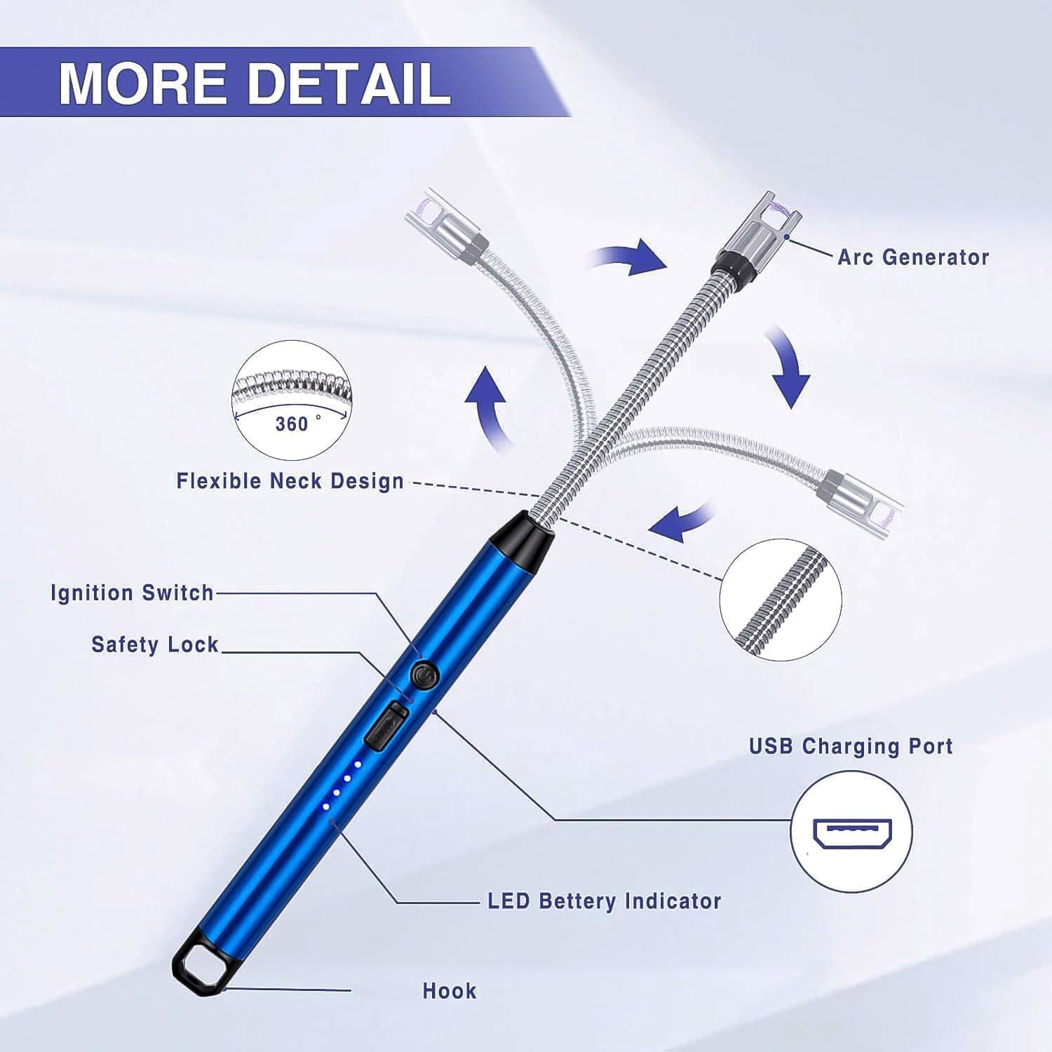 Usb Electric Arc Lighter 1Pc thumbnail 3