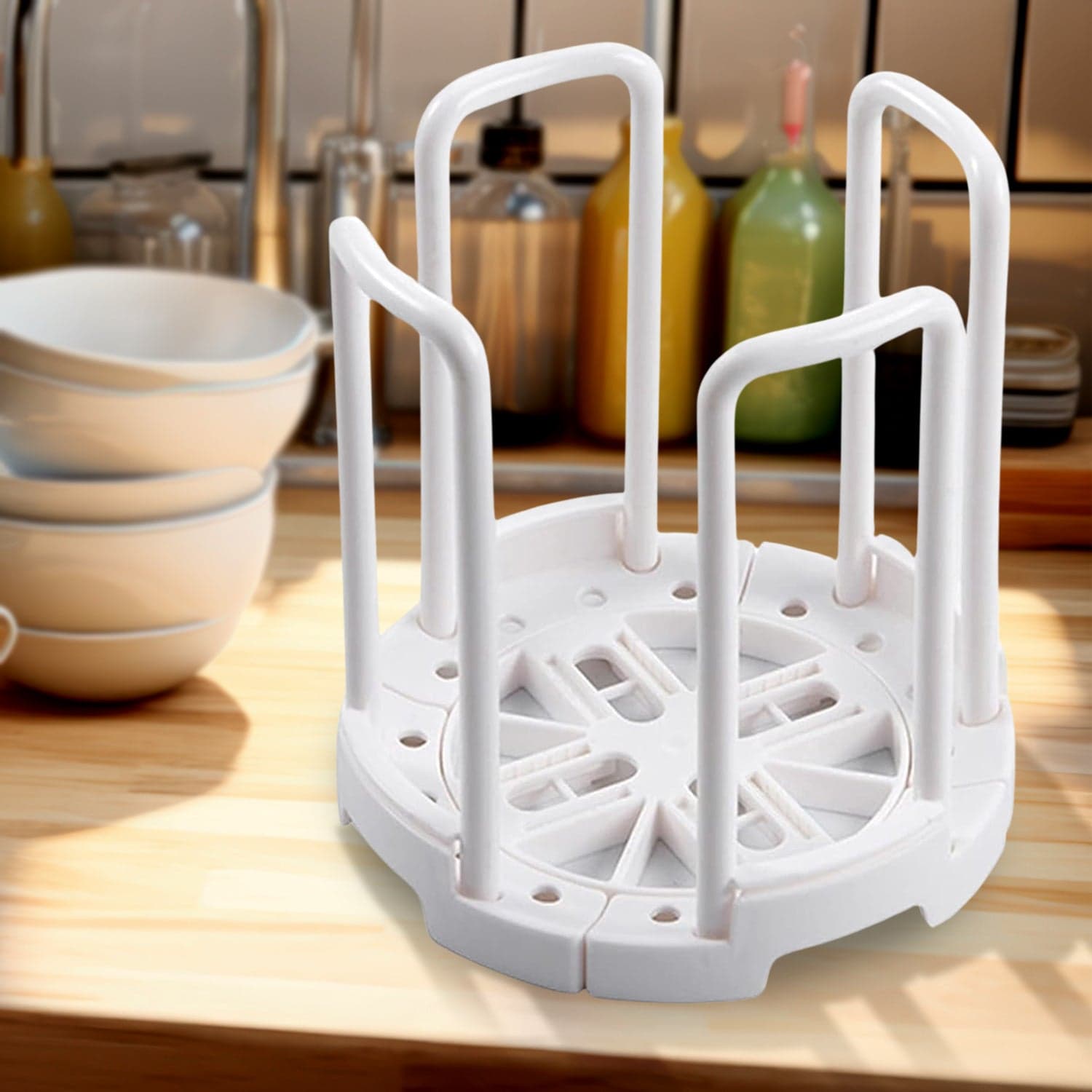 Plastic Bowl Holder Bowl Organizer Drain Rack (1 Pc) thumbnail 1